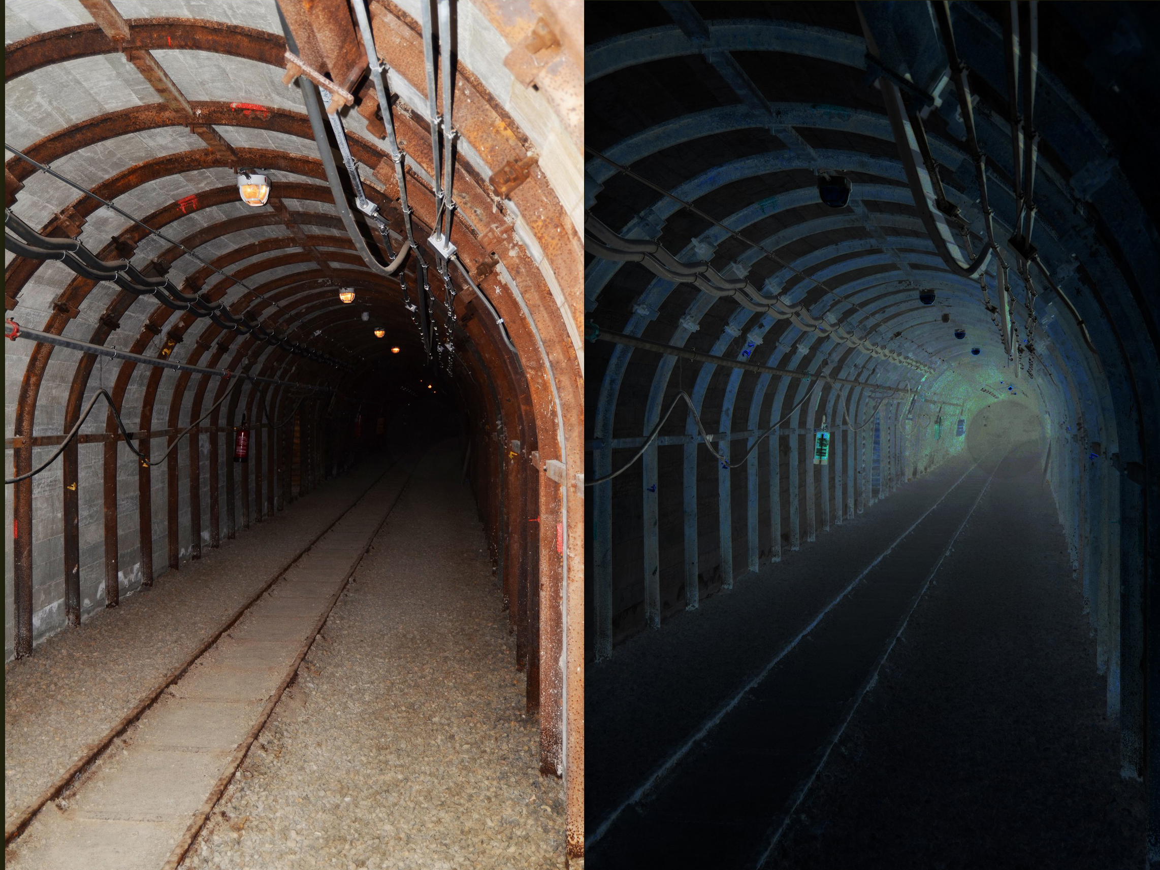 Carbonia: interno miniera con orbs