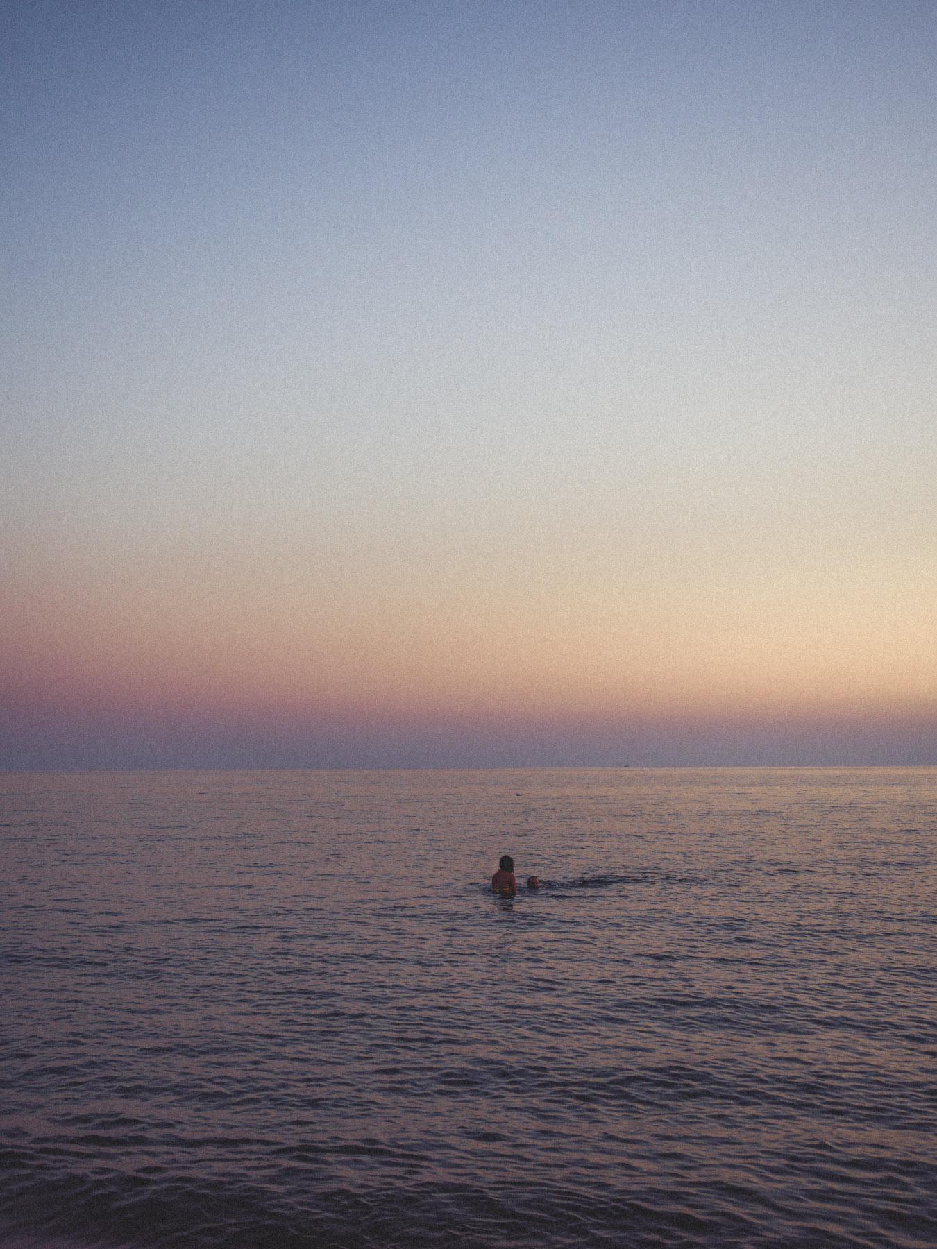 immersed in the quiet