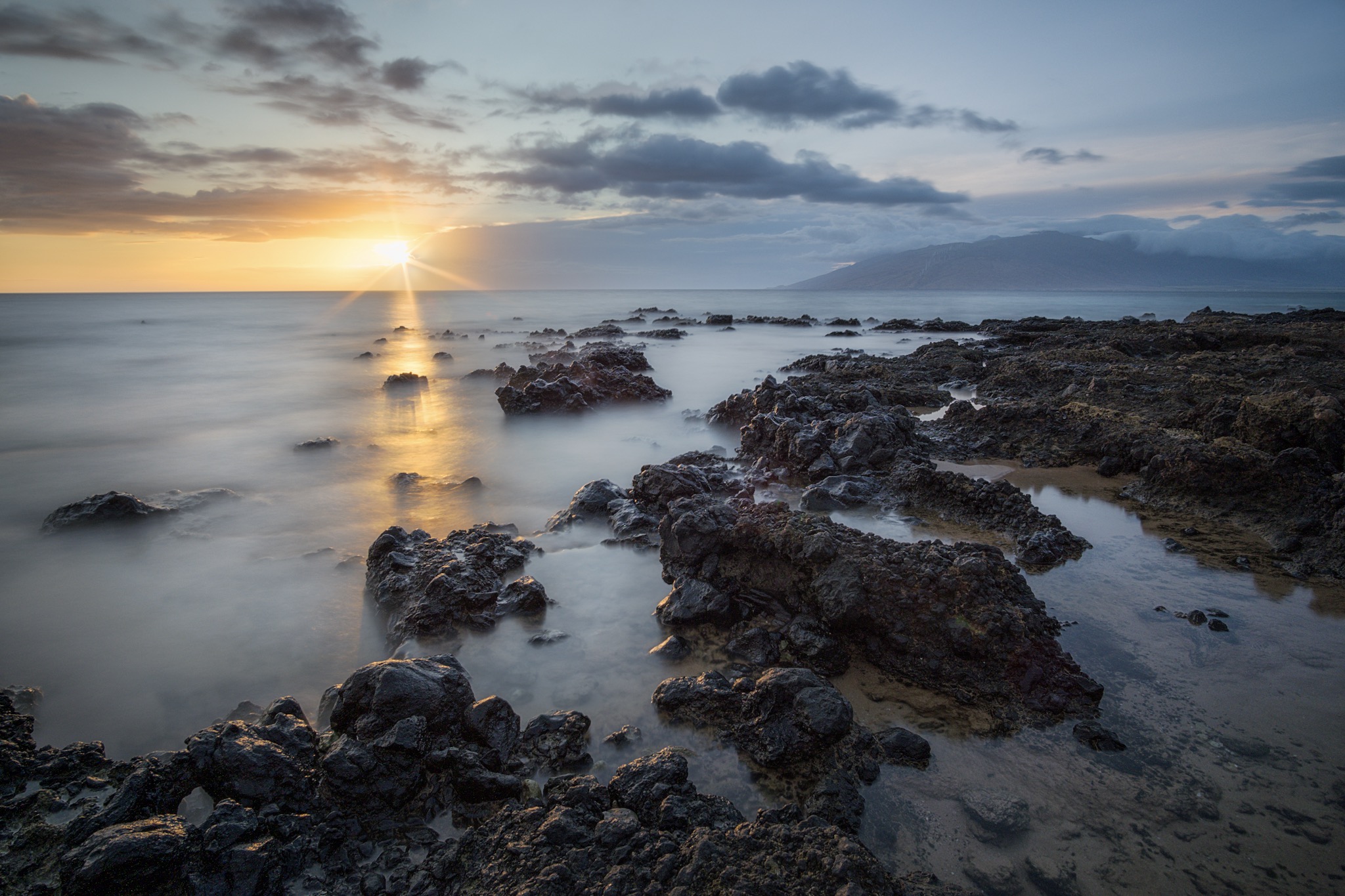 Tramonto sull'isola di Maui