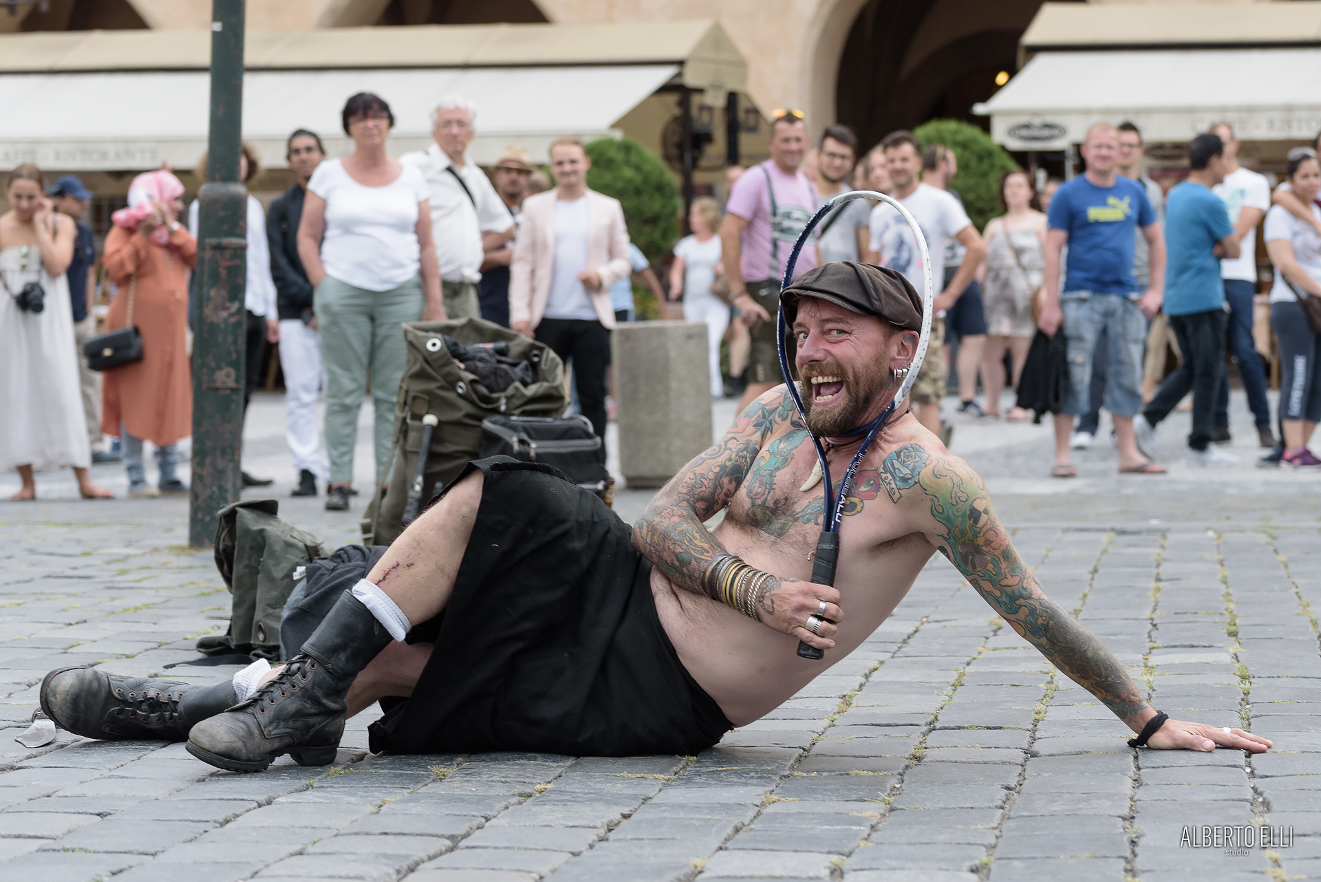 Prague. Street artist.