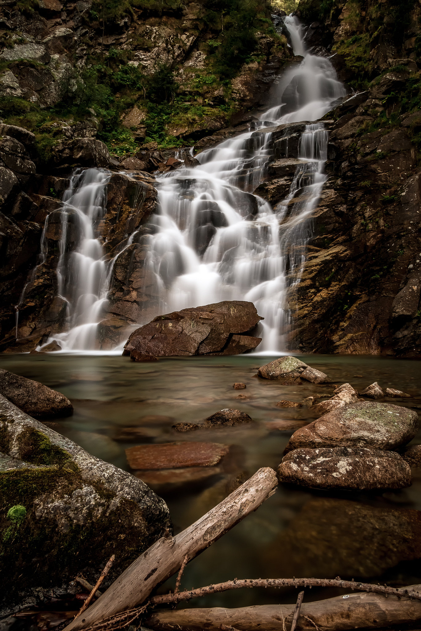 Ceresole Reale Waterfall