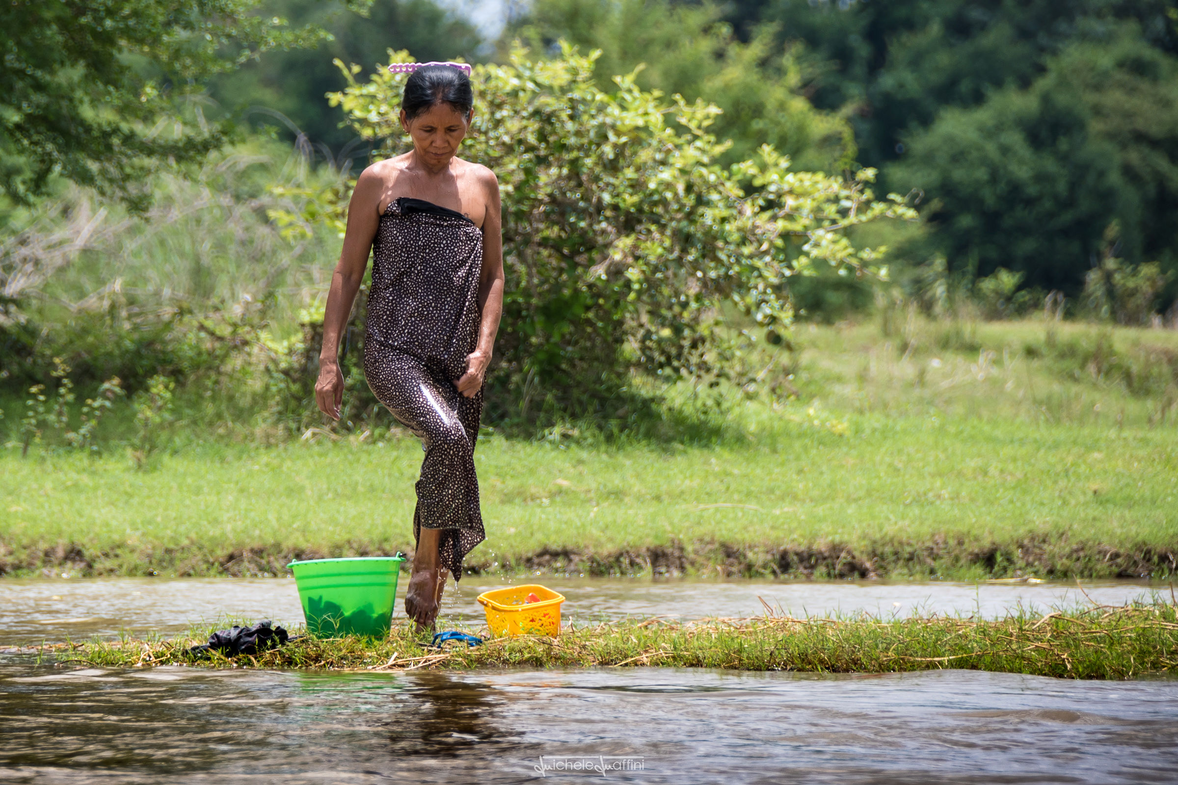 Myanmar - Yandabo, il bucato