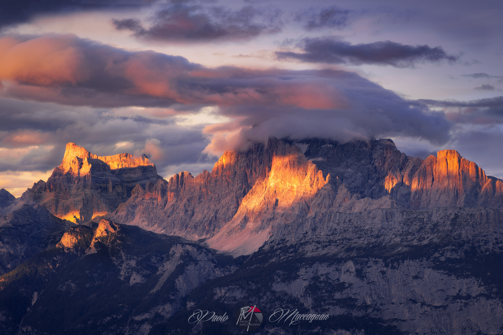 "I giganti al tramonto" Pelmo e Civetta