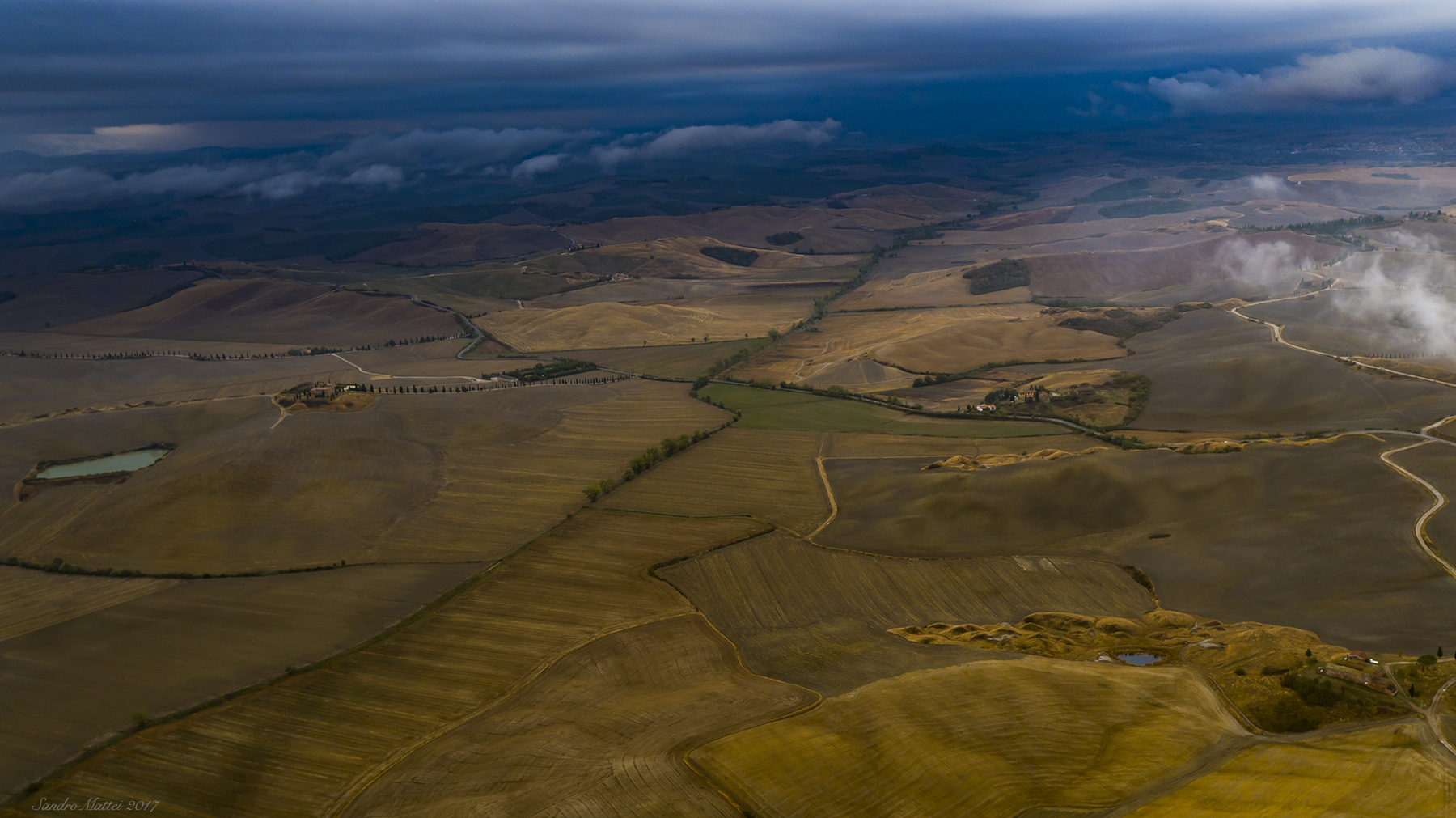 Bad weather in the Crete of Siena