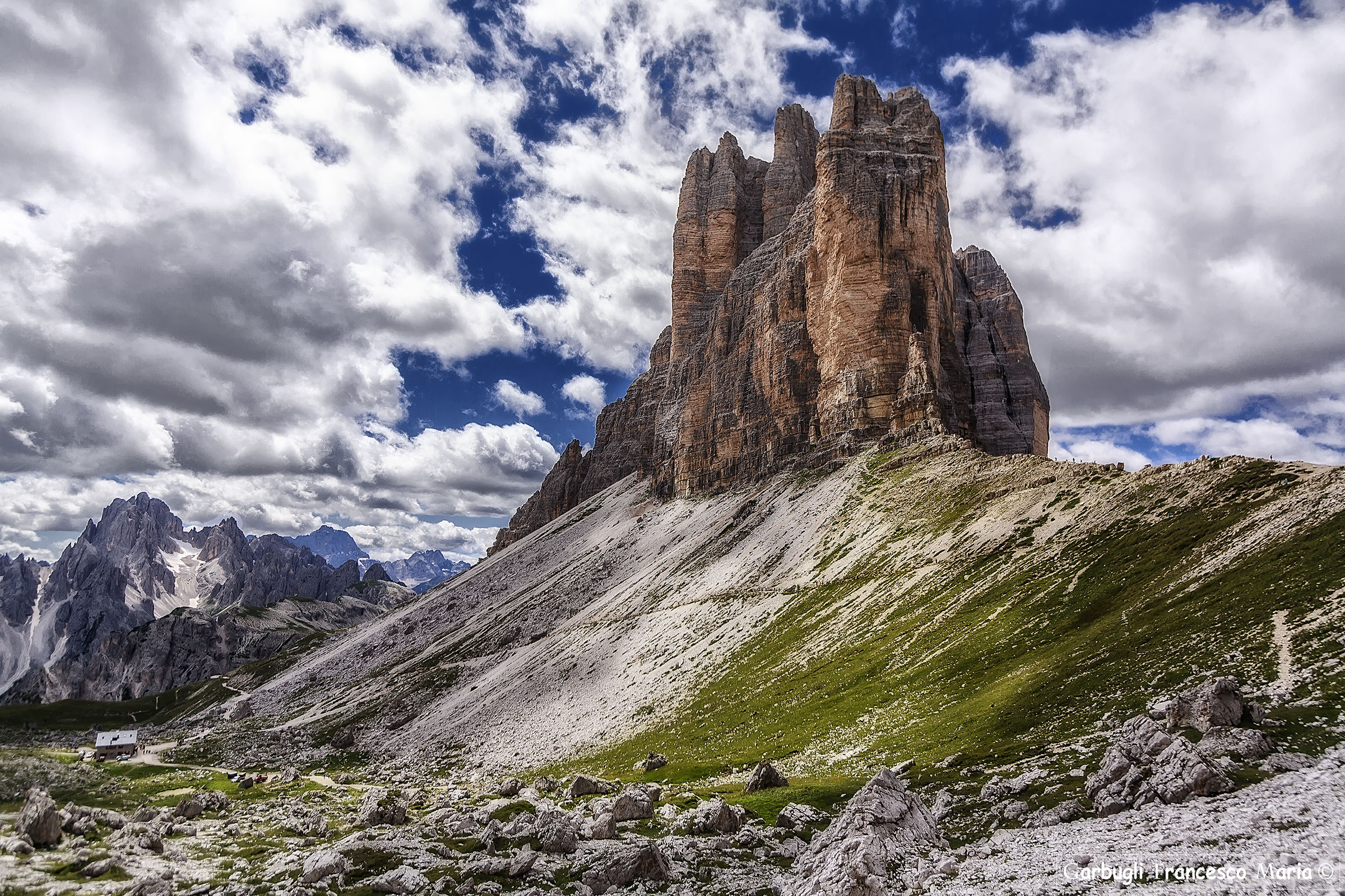 From the Rifugio Lavaredo to the fork