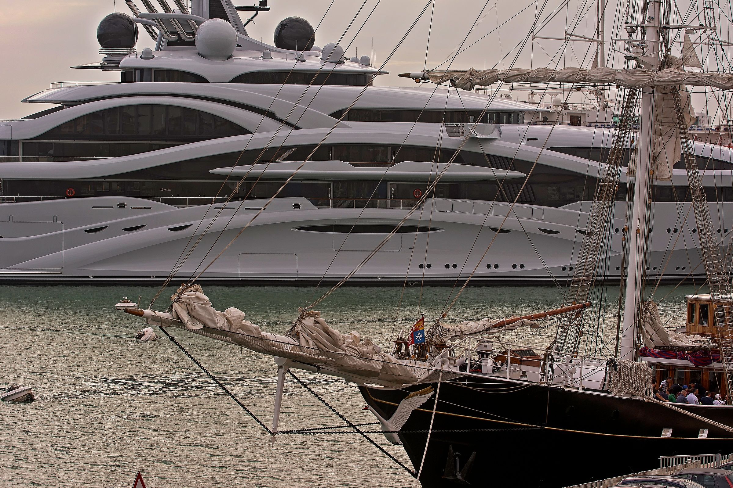 Italy Ship MM and Al Lusail of Qatar Emir