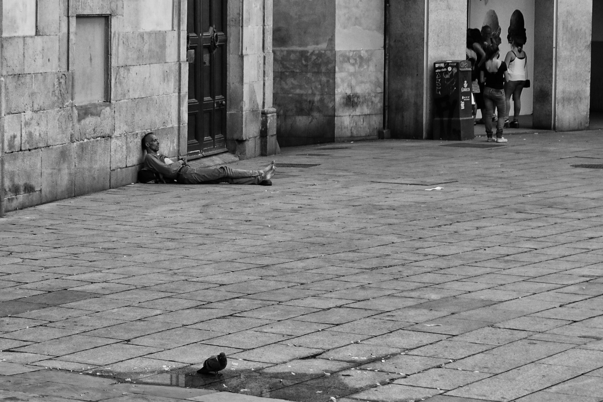 Visitors to the square