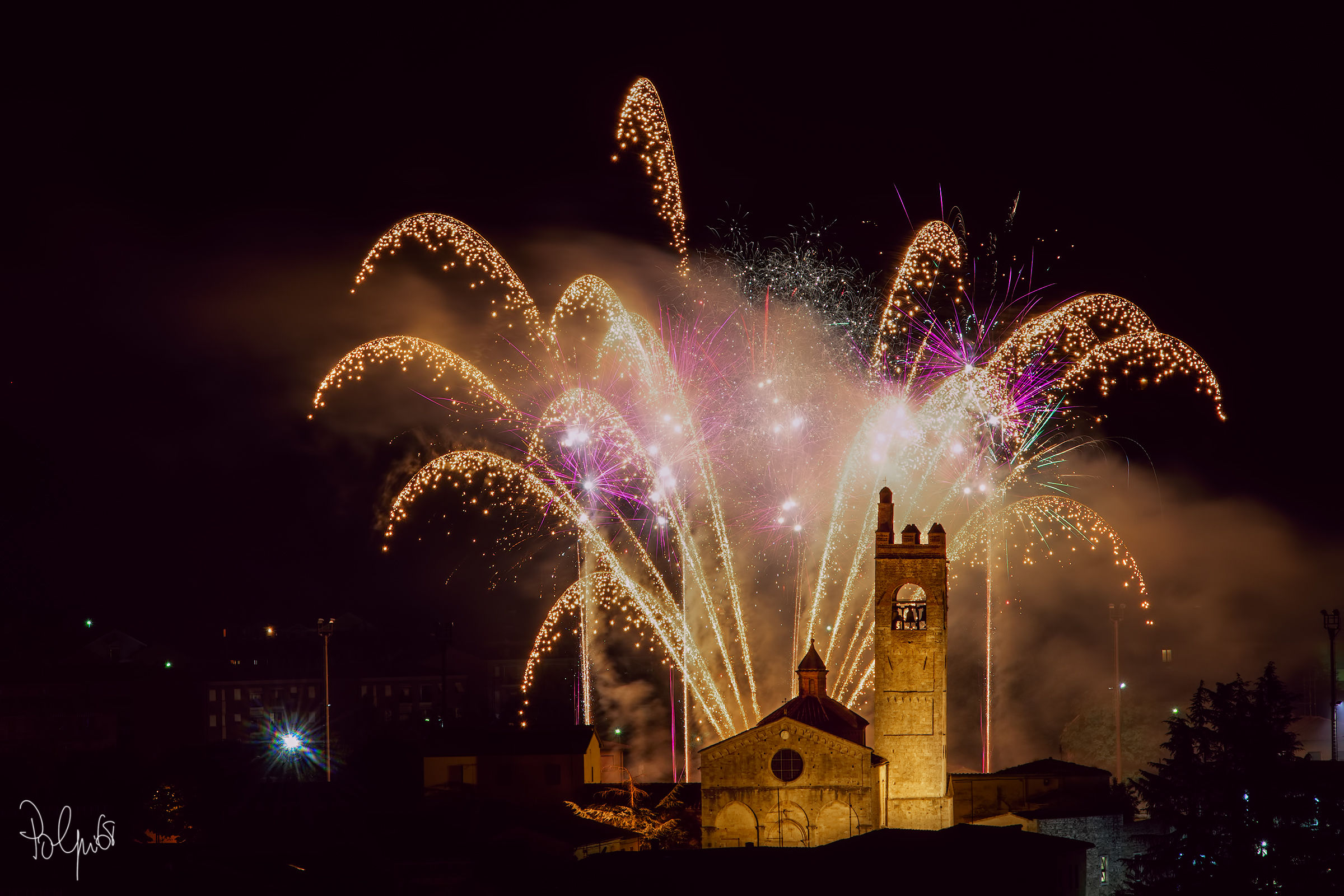 The Basilica dressed in a party - Asciano