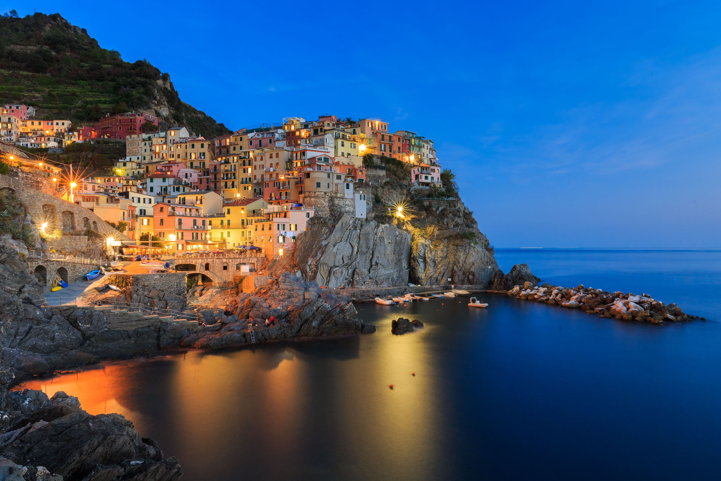 Manarola at blue hour