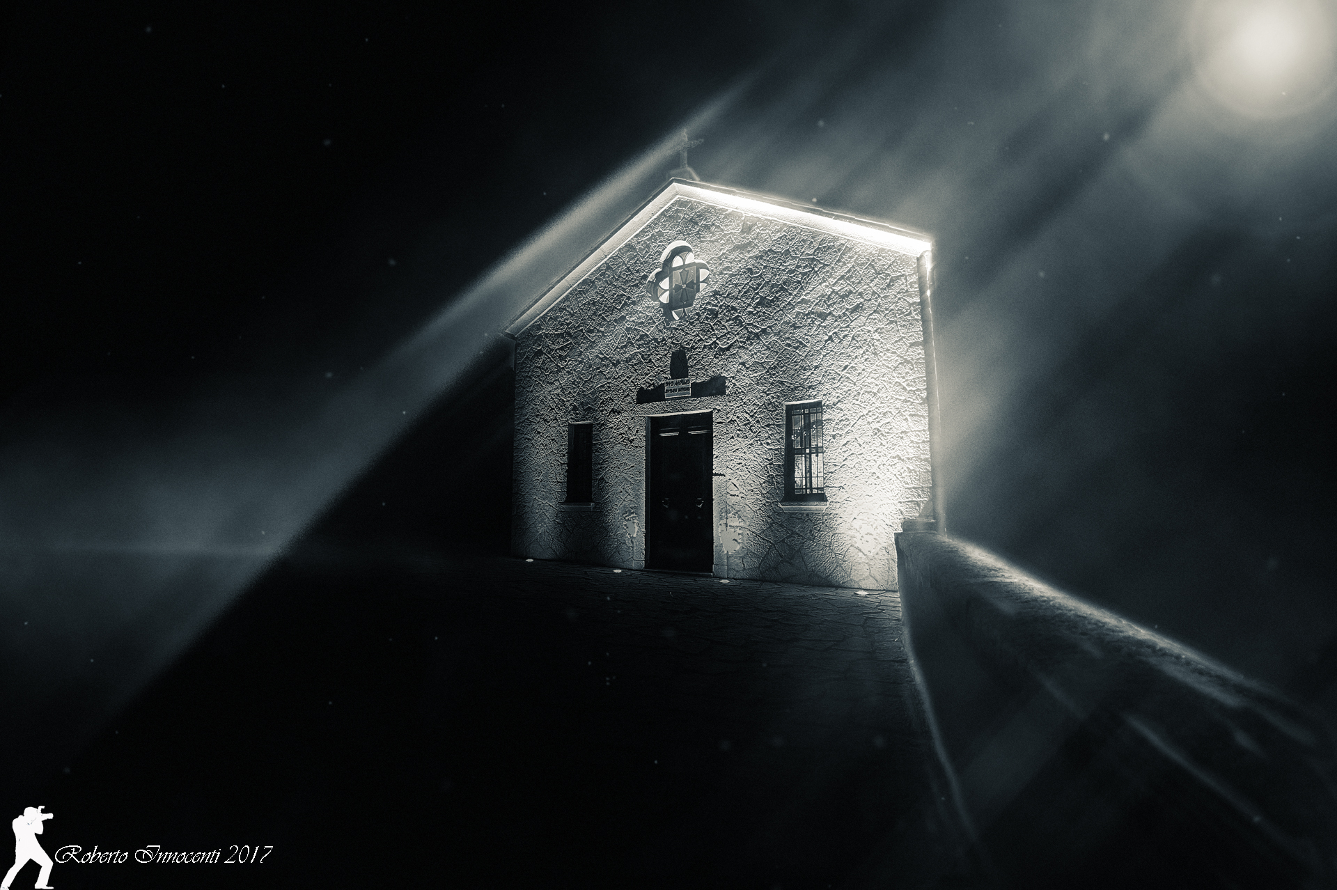 San Ampelio with the full moon