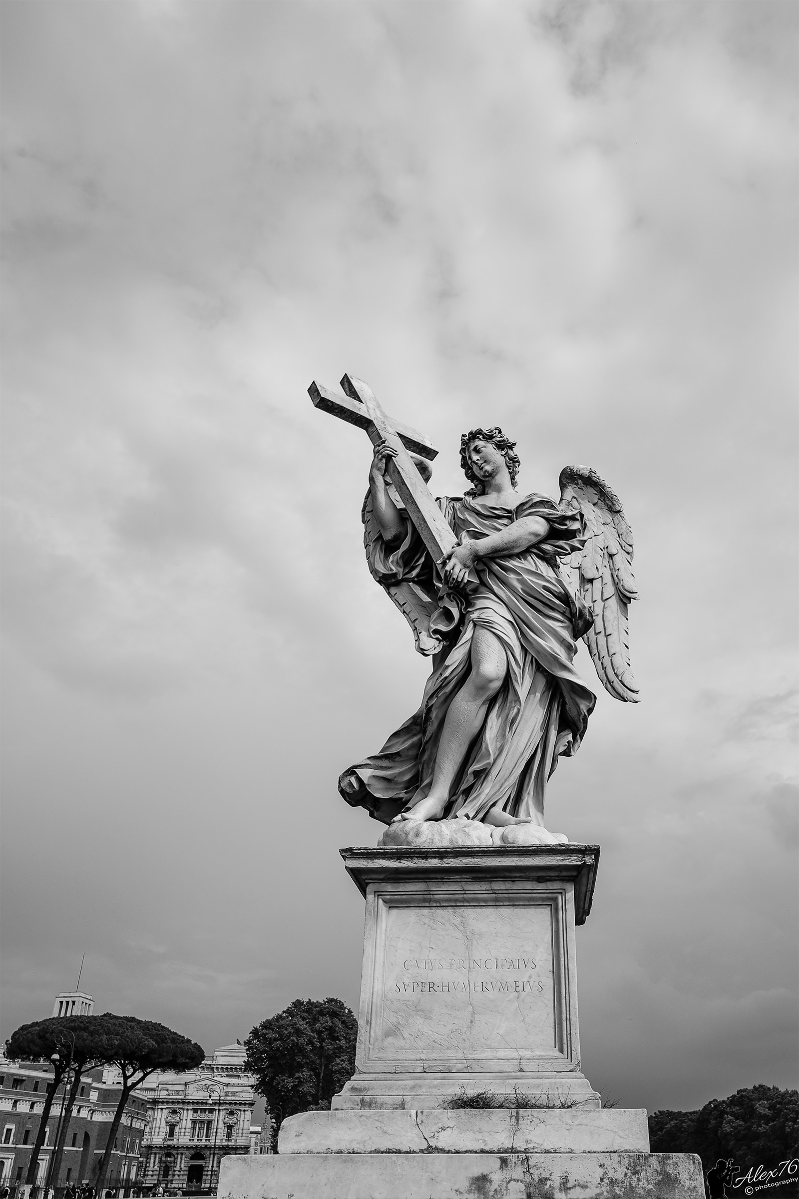 Una delle statue sul ponte di Castel Sant'Angelo