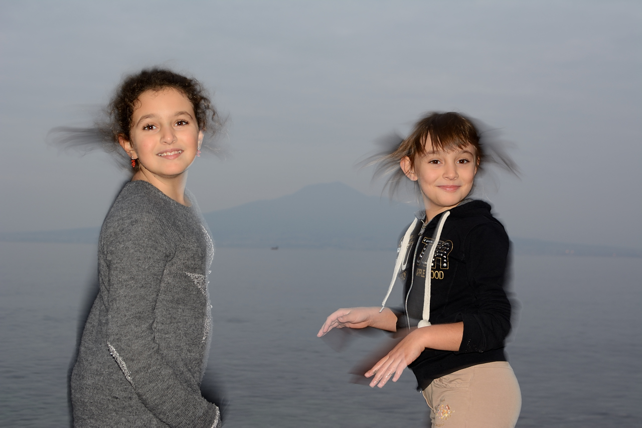 Ari and Sarah by the sea
