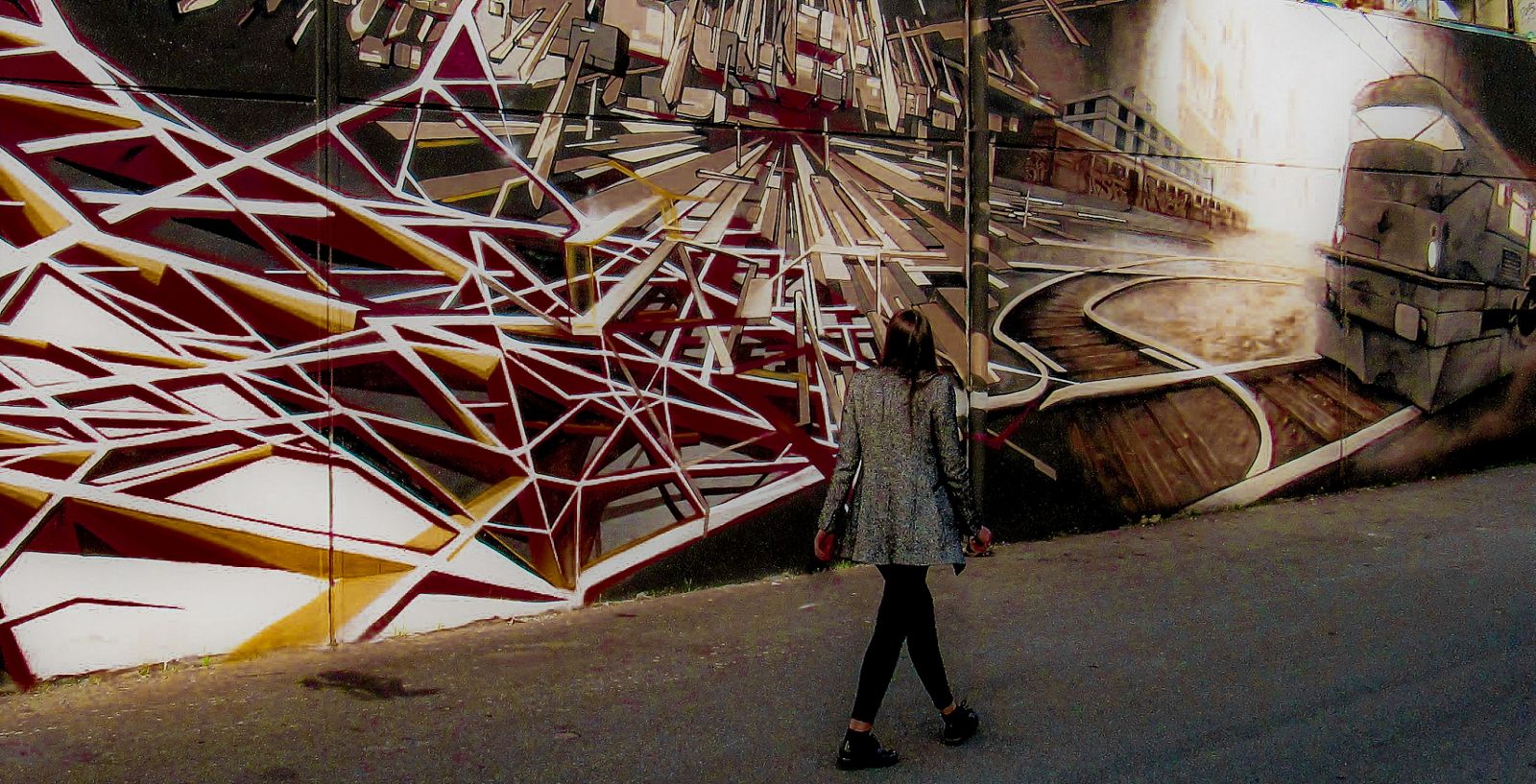 Walking in the graffiti