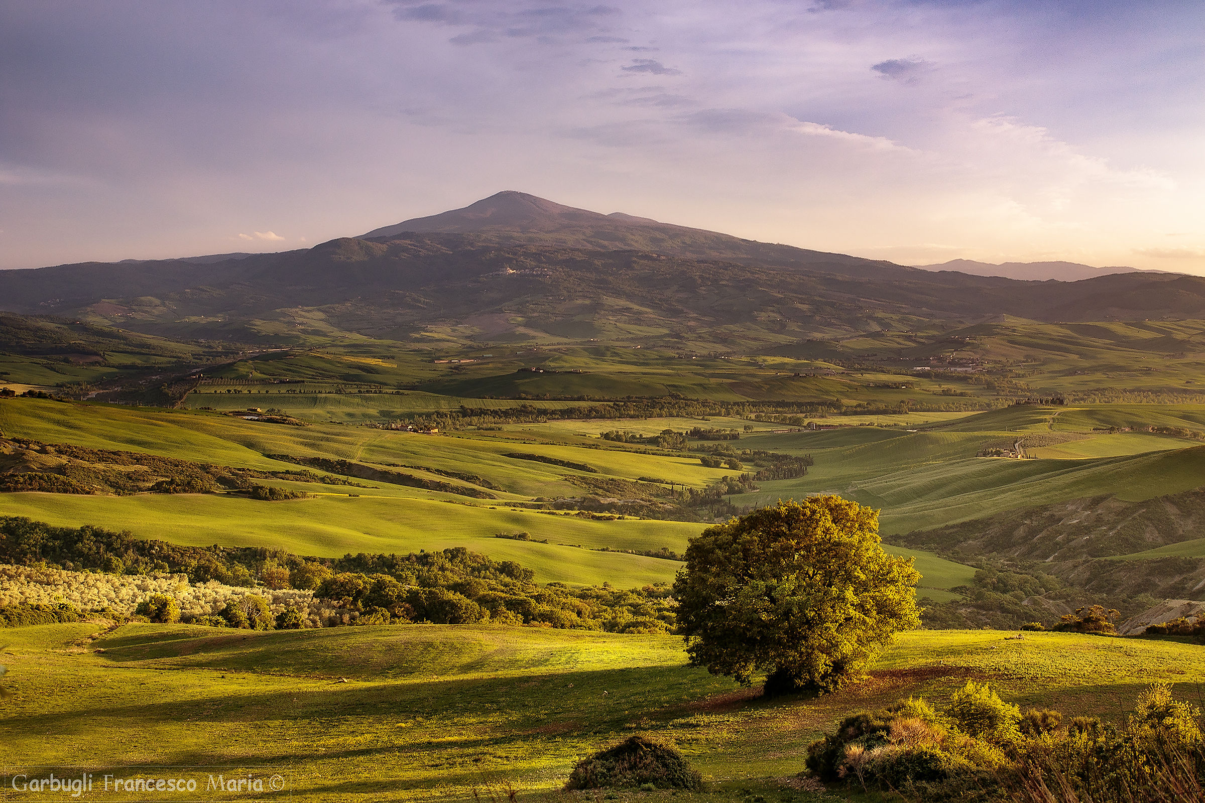 Angle of Val D'Orcia in the evening light