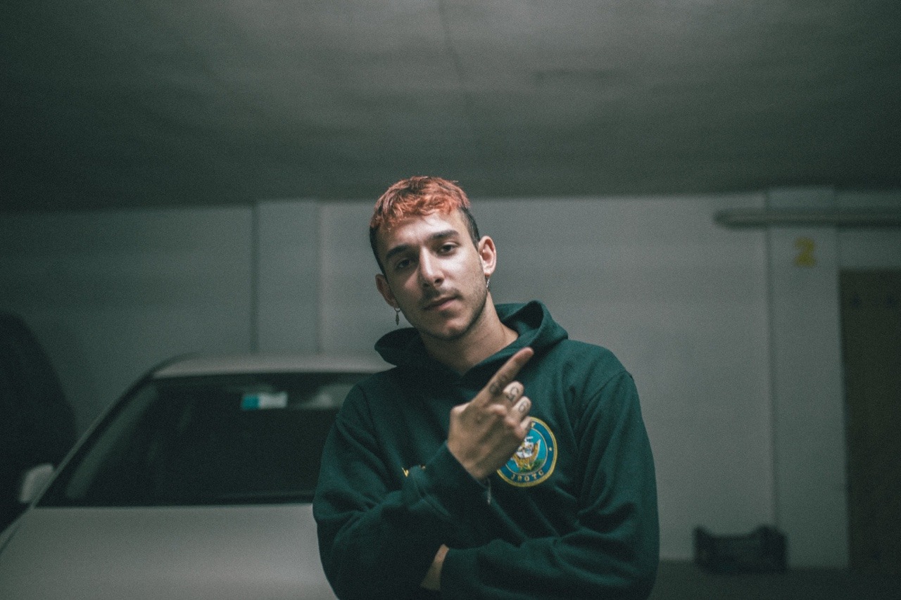 In the dark of a garage