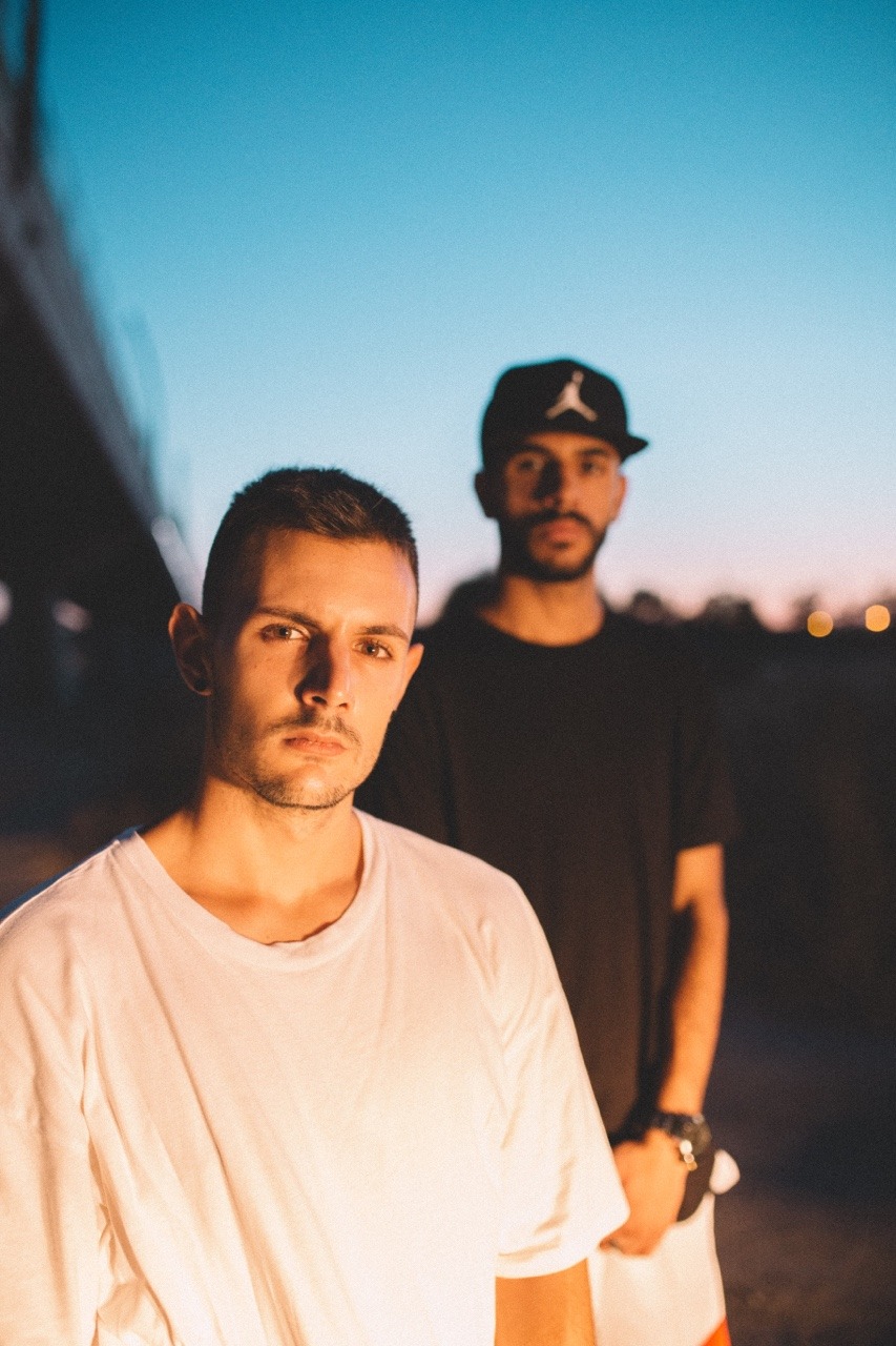 The headlights of a car