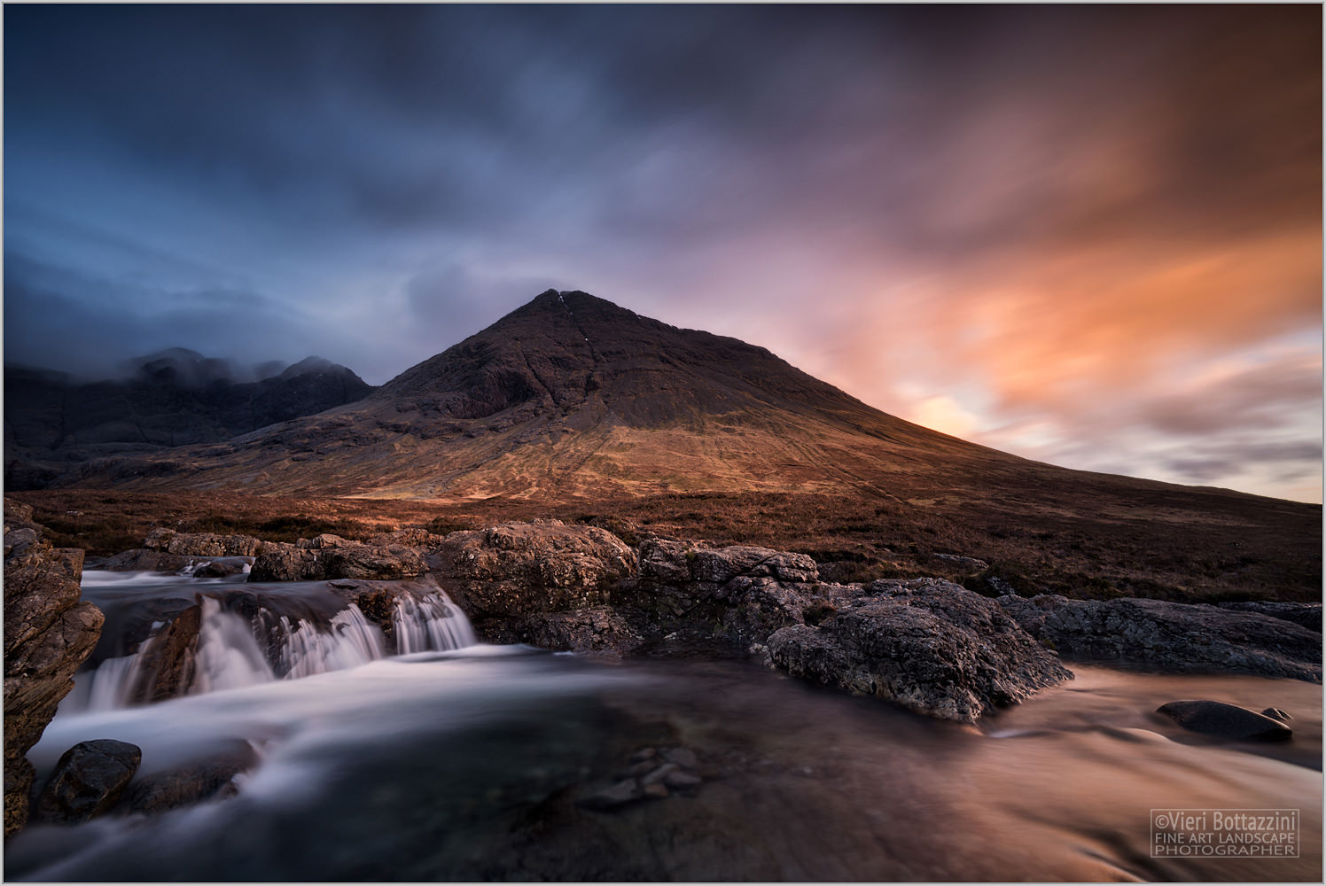 Sunset at Fairy Pools, Skye Island