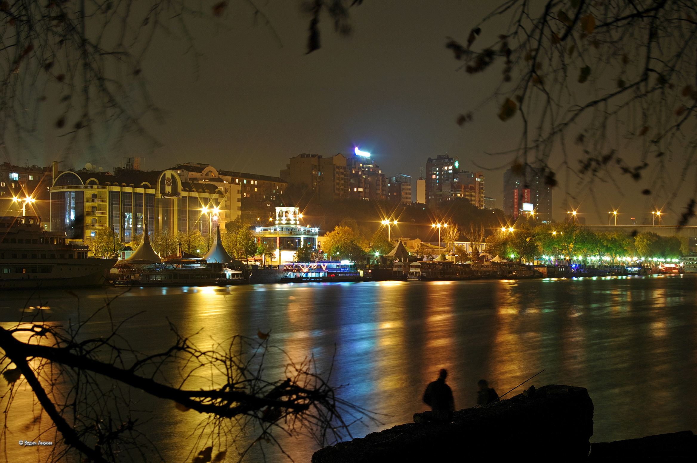 Night view of the waterfront