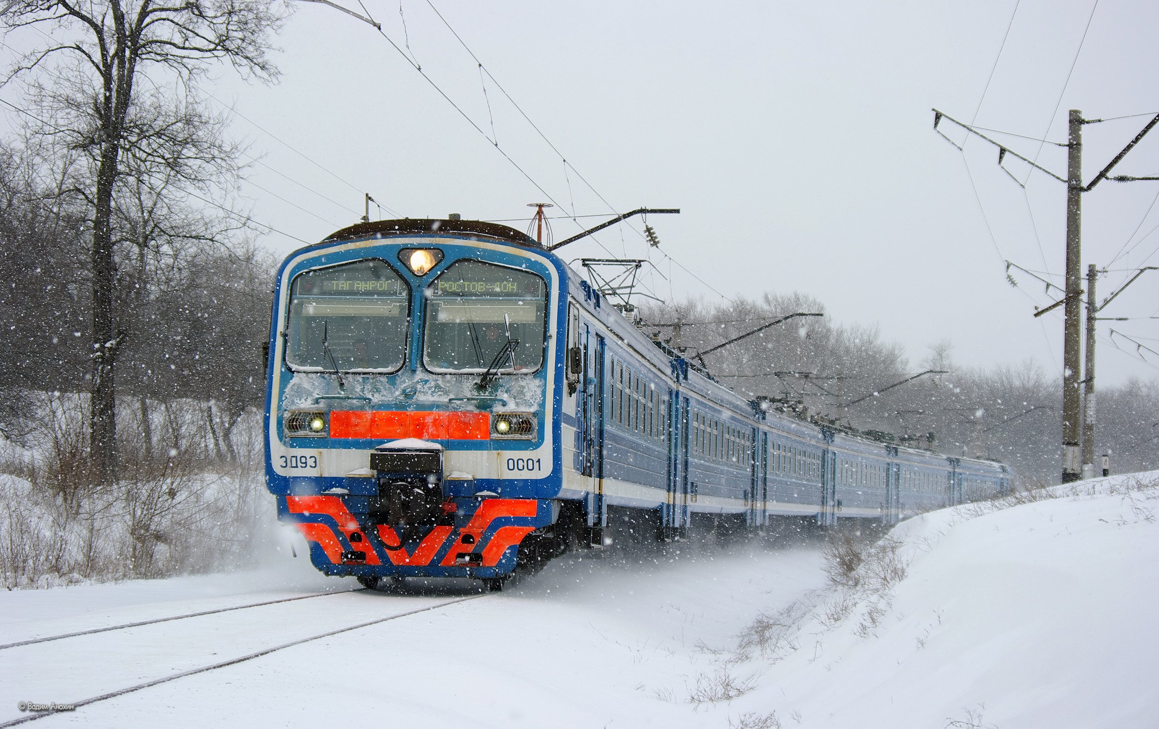 Snow and train