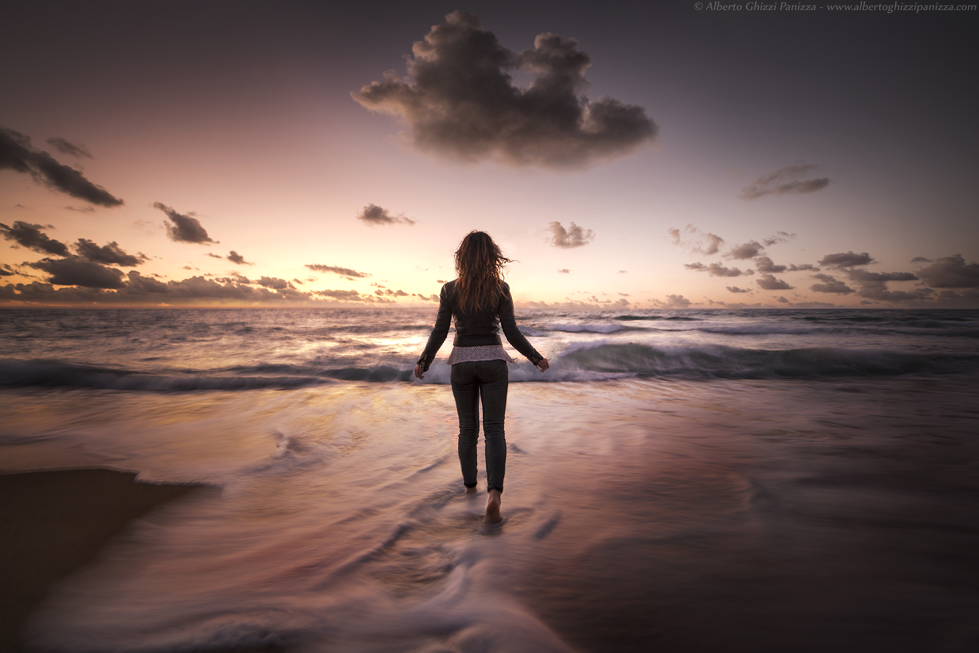 She always follows the light