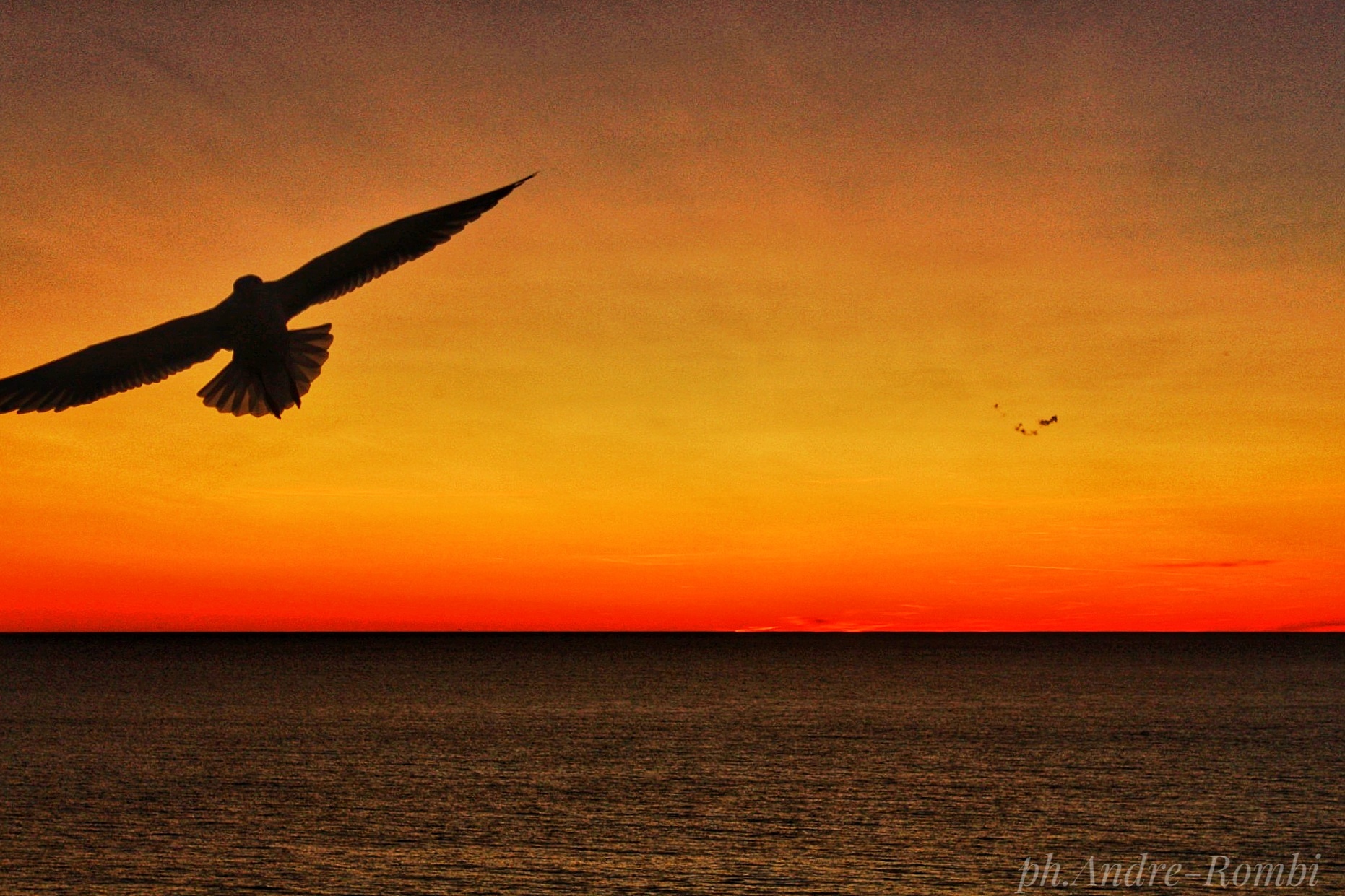 Un tramonto dalla nave