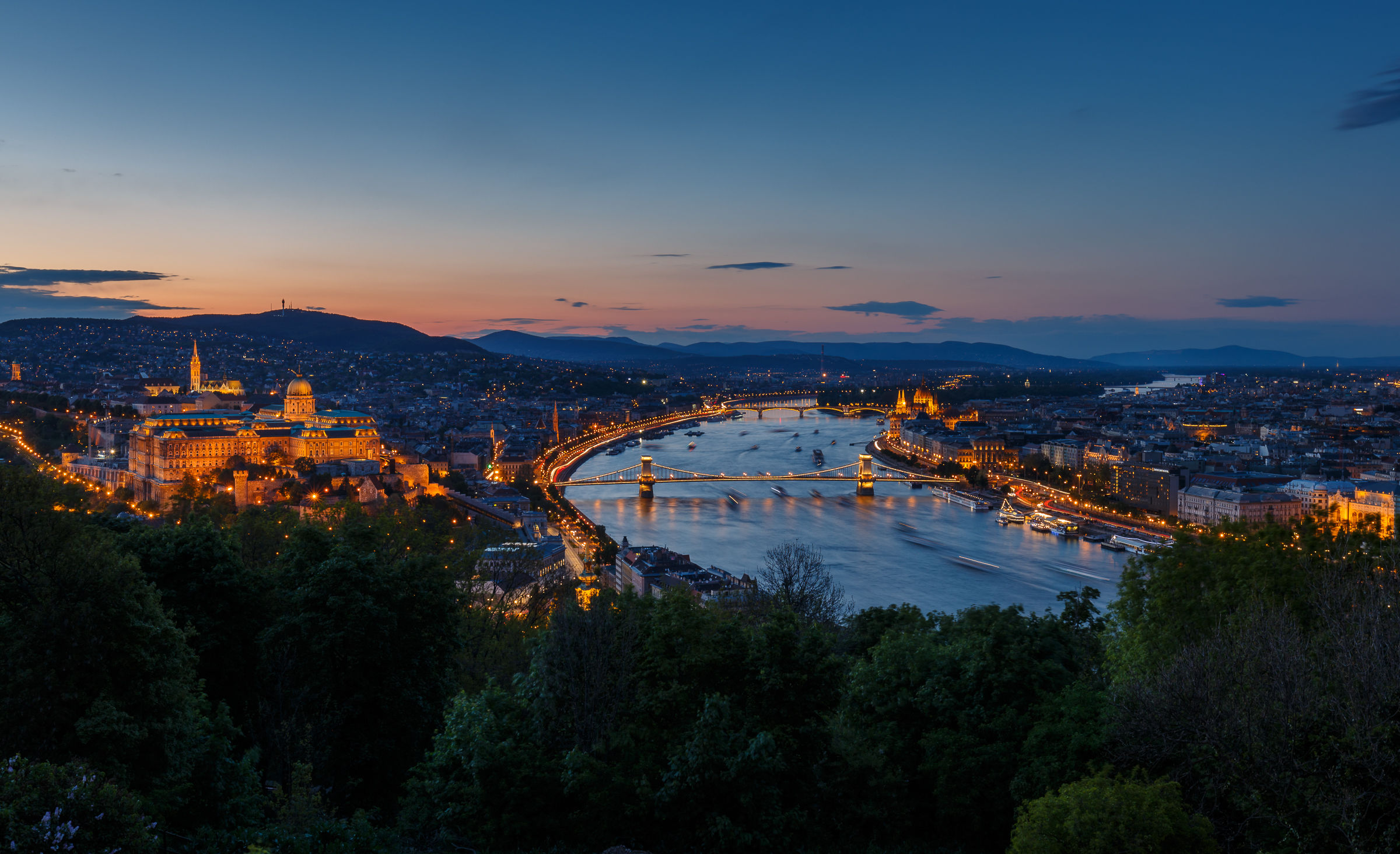 Sunset over the Danube
