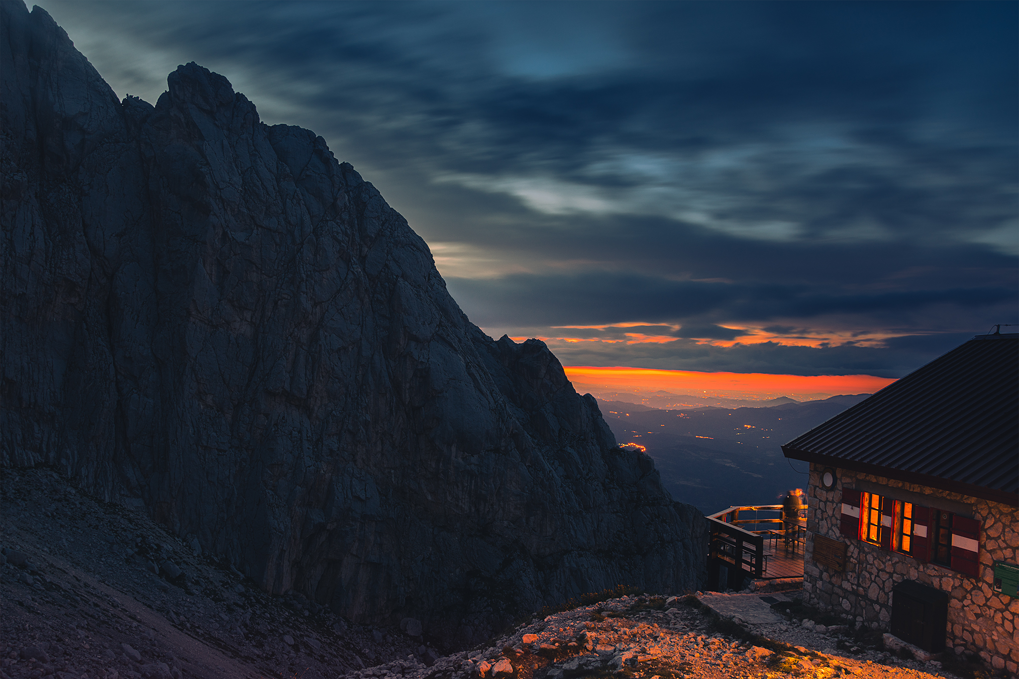 Tramonto dal Rifugio Francheti