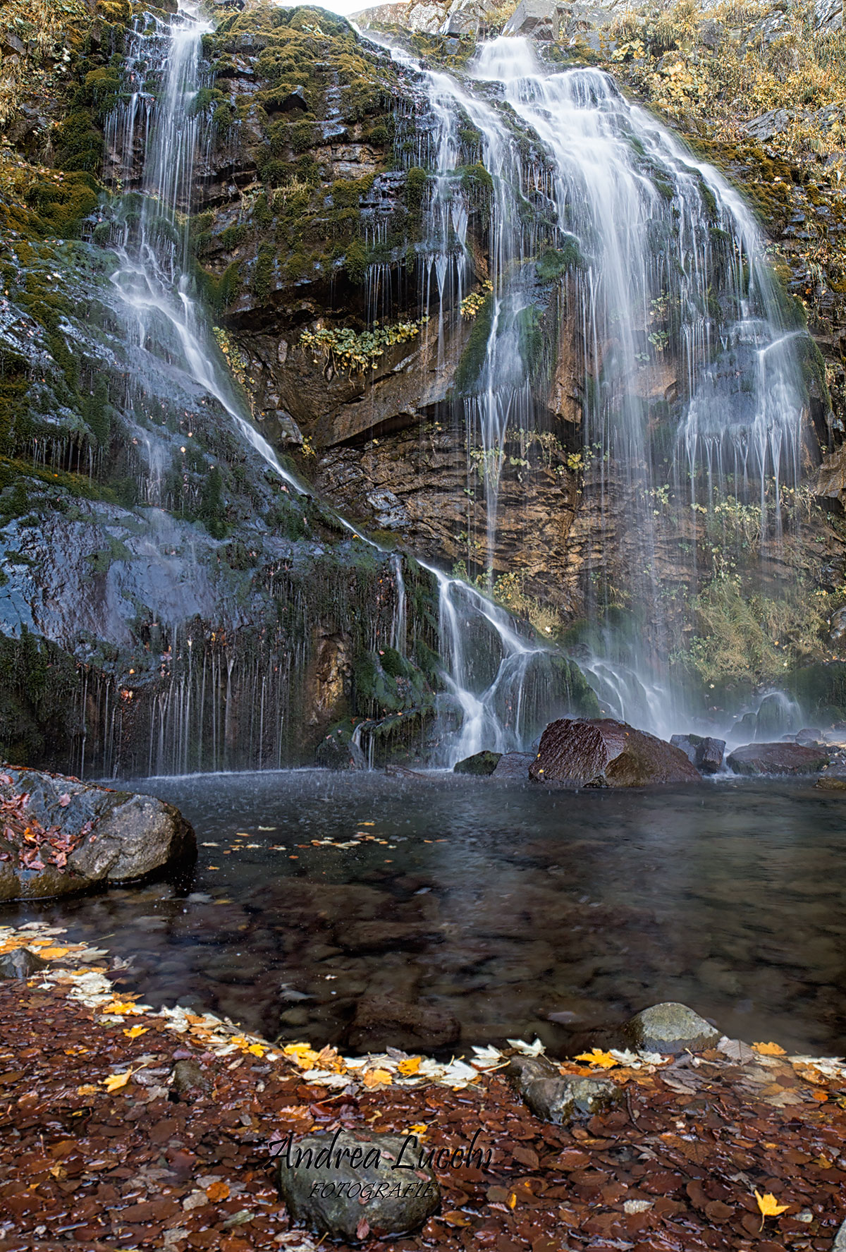 one of the waterfalls along the way