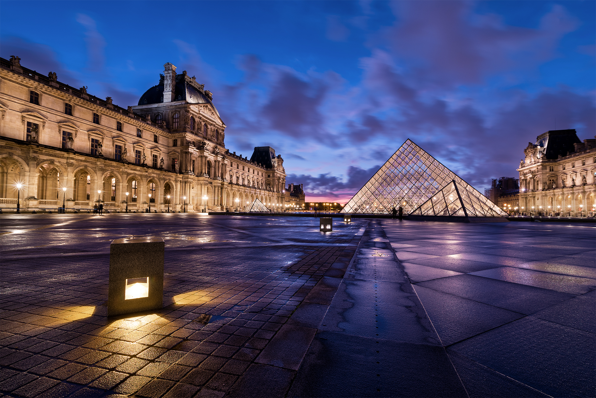 The Louvre at the dusk