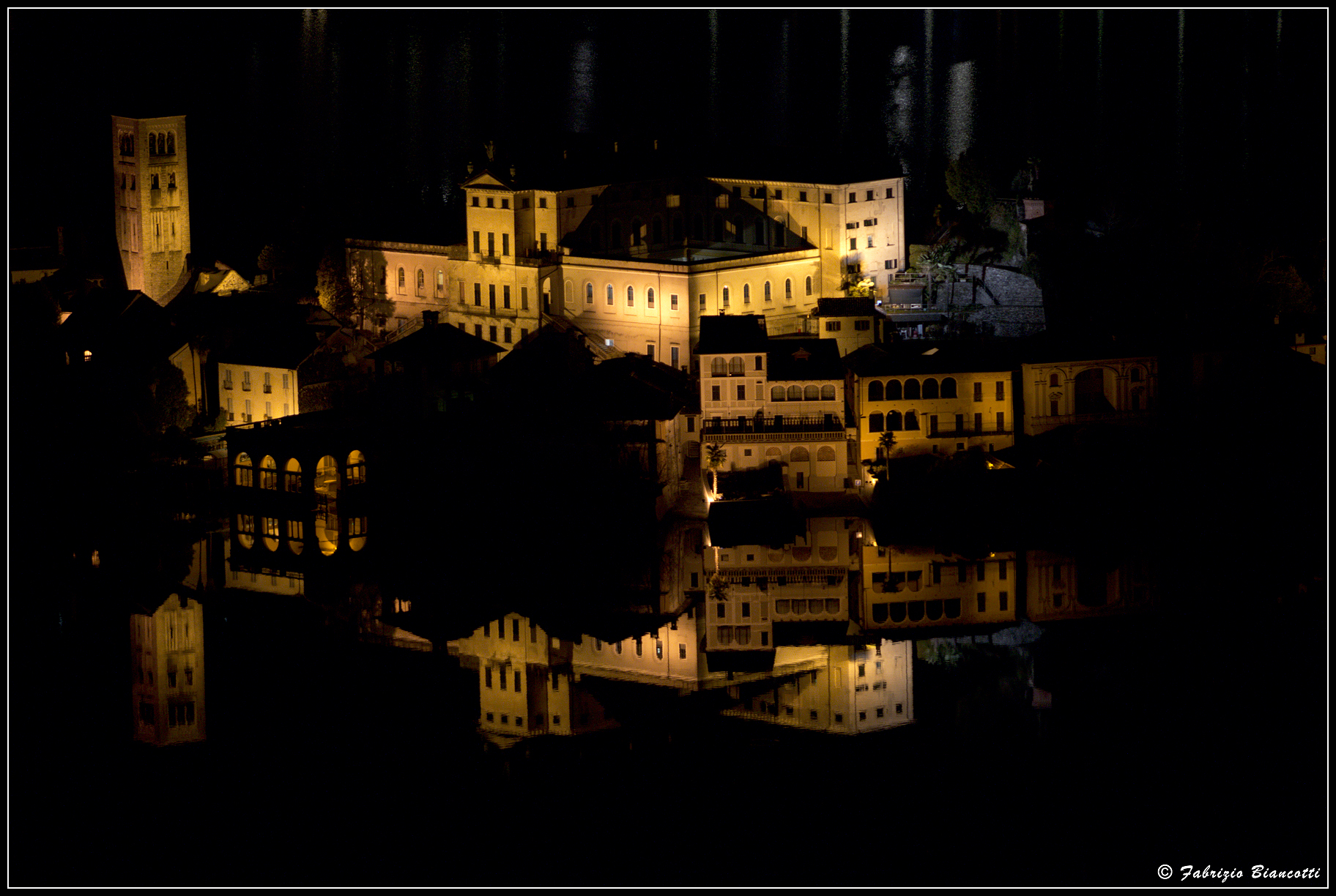 San Giulio Island mirrored in the Lake