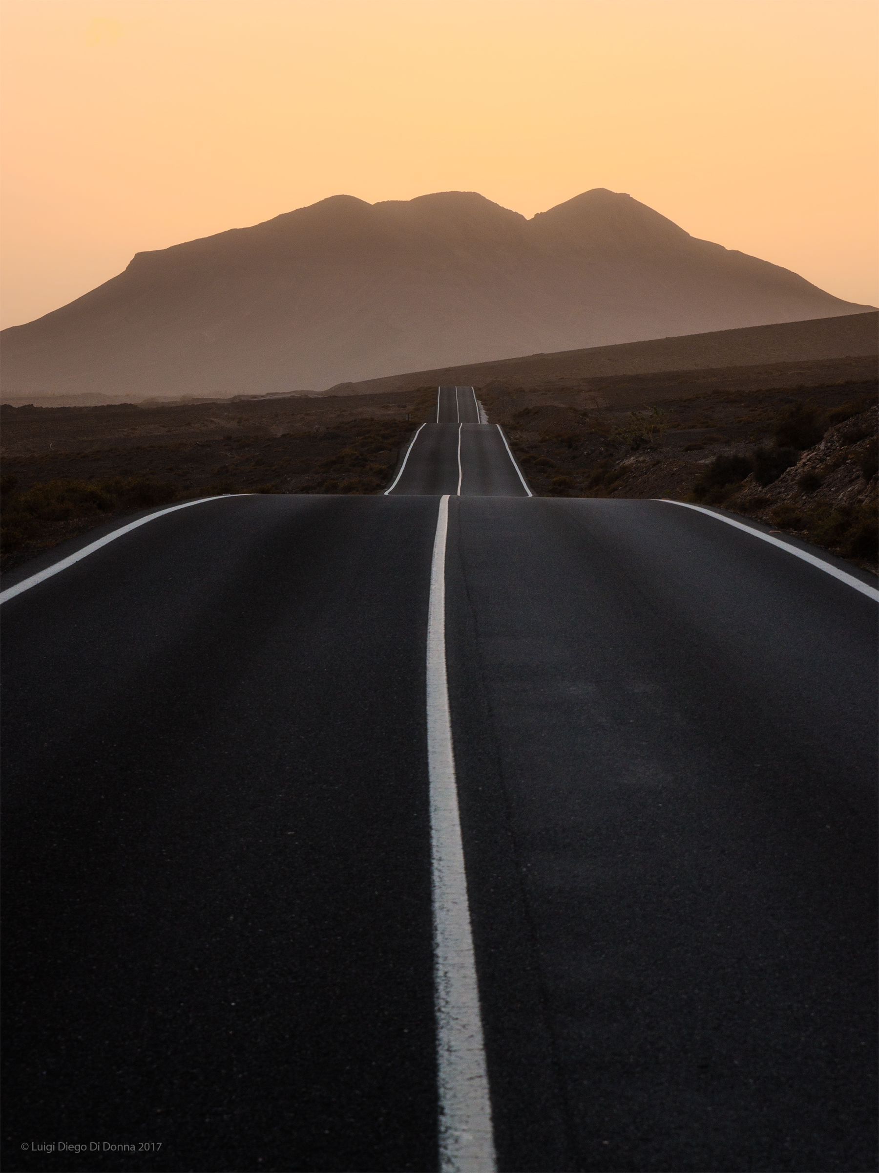La strada verso il tramonto