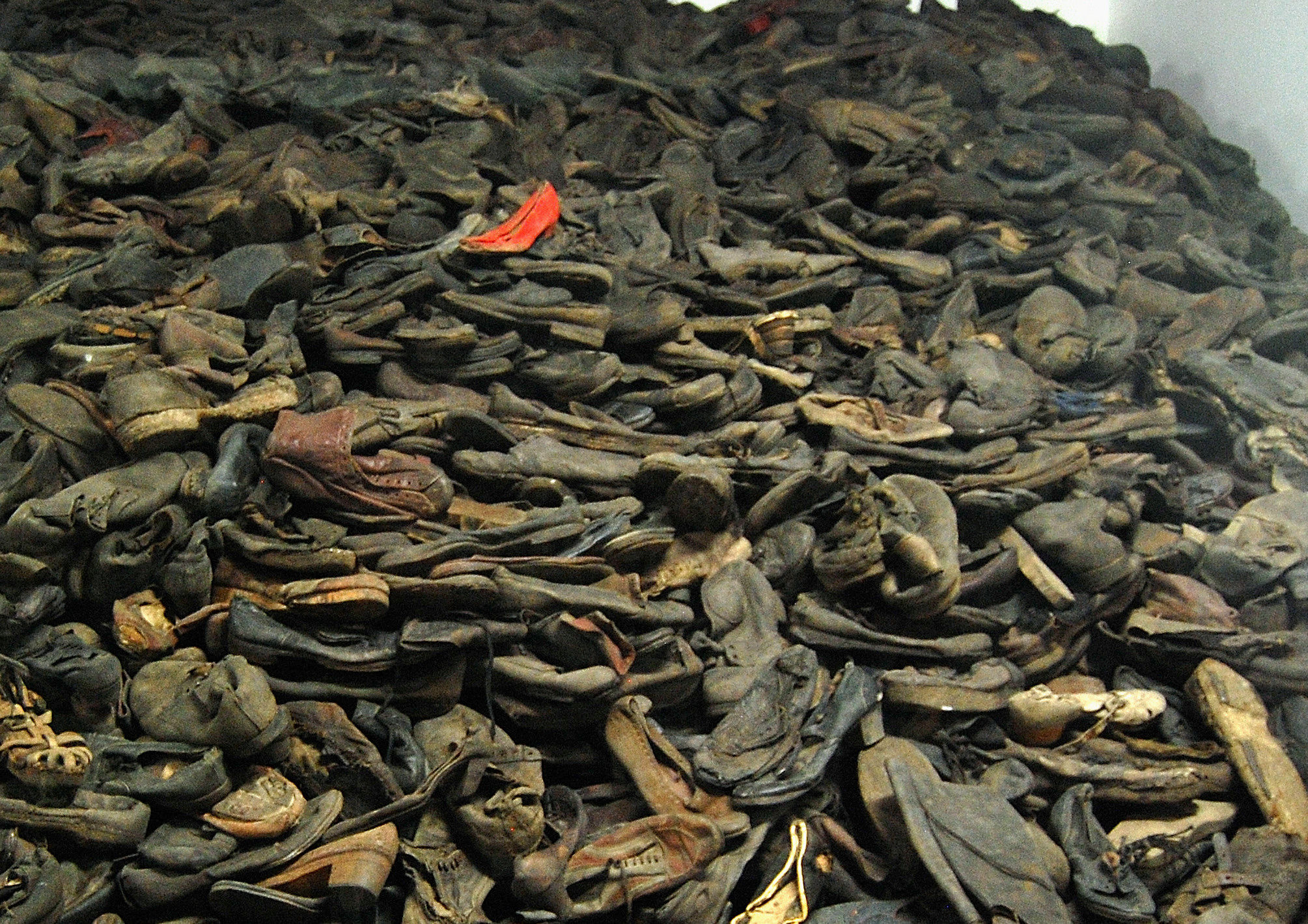 Auschwitz (Polonia):la scarpina rossa