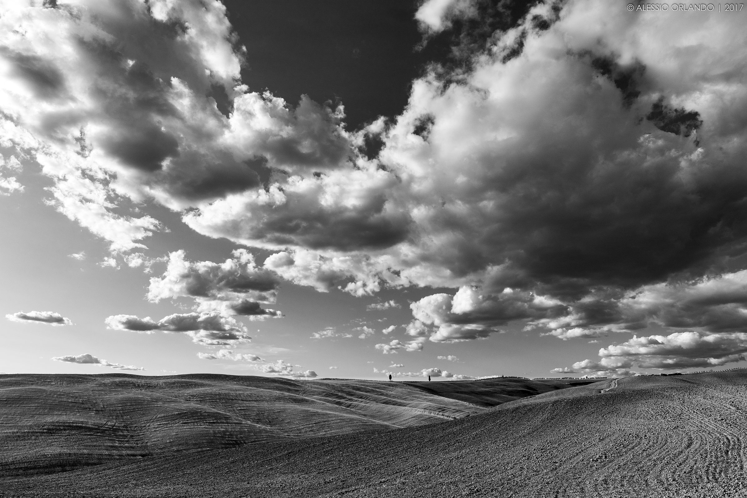 Val d'Orcia in B & W