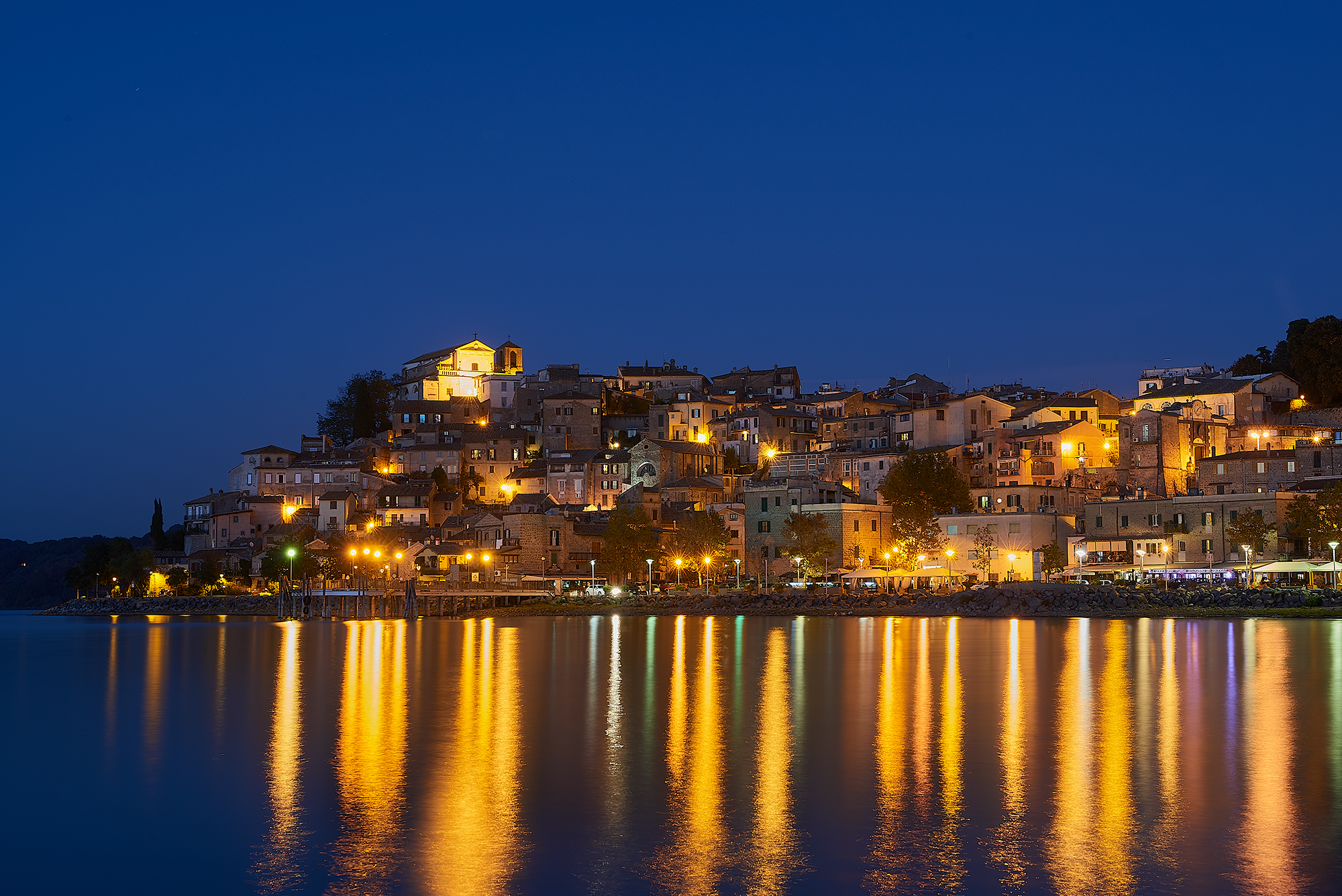 Anguillara Sabazia in the blue hour