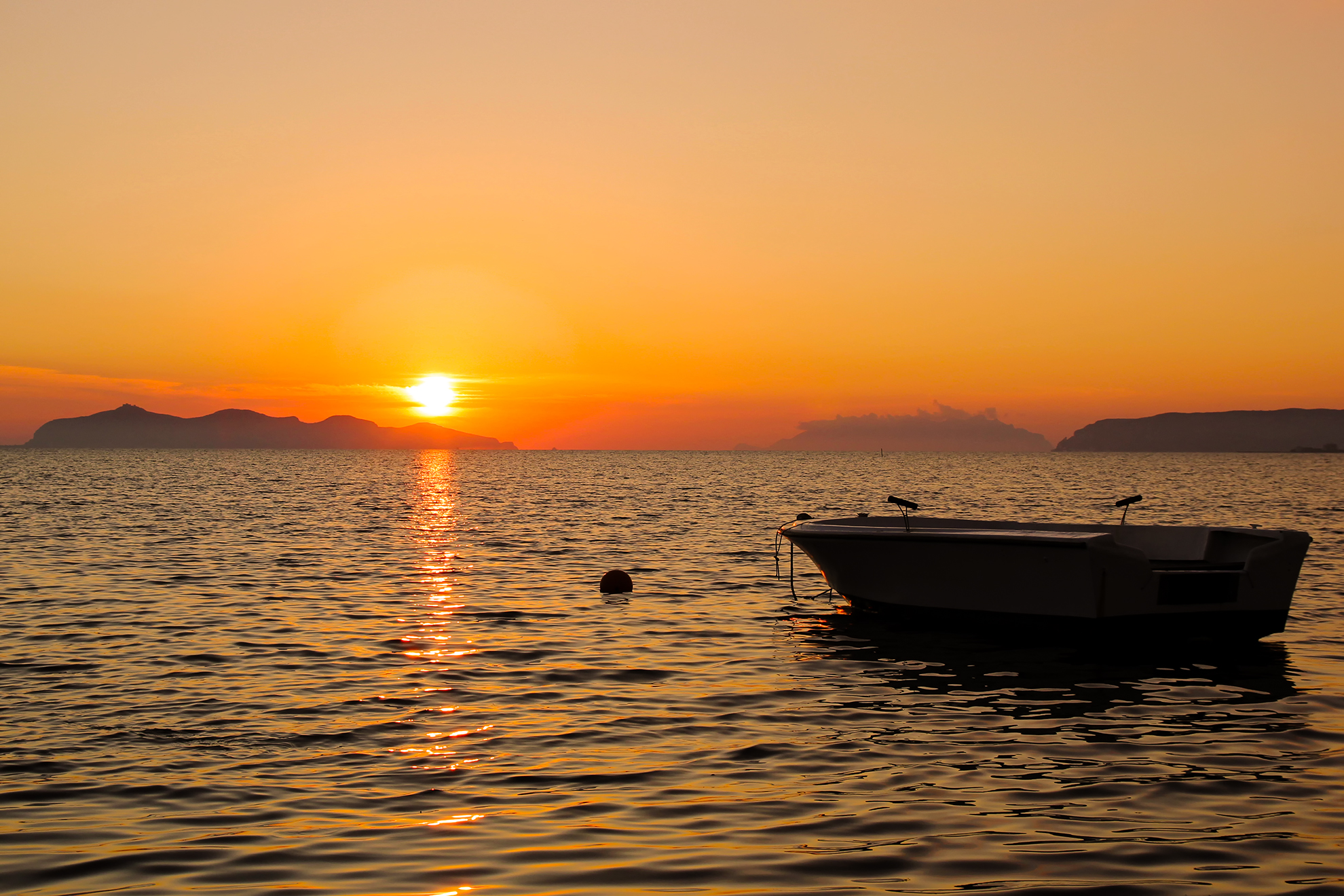Tramonto sul mare di Sicilia