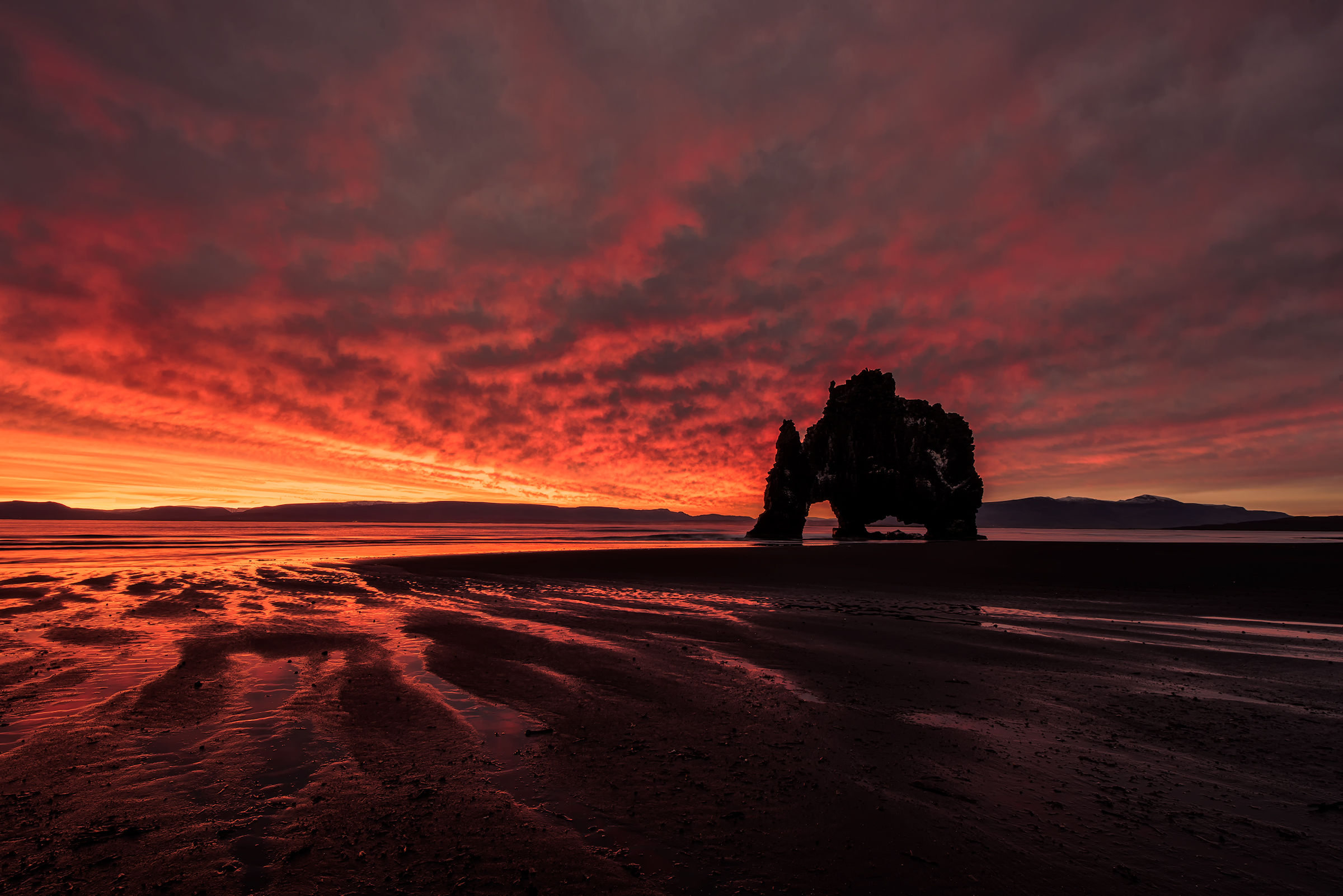 And at dawn the sky flared