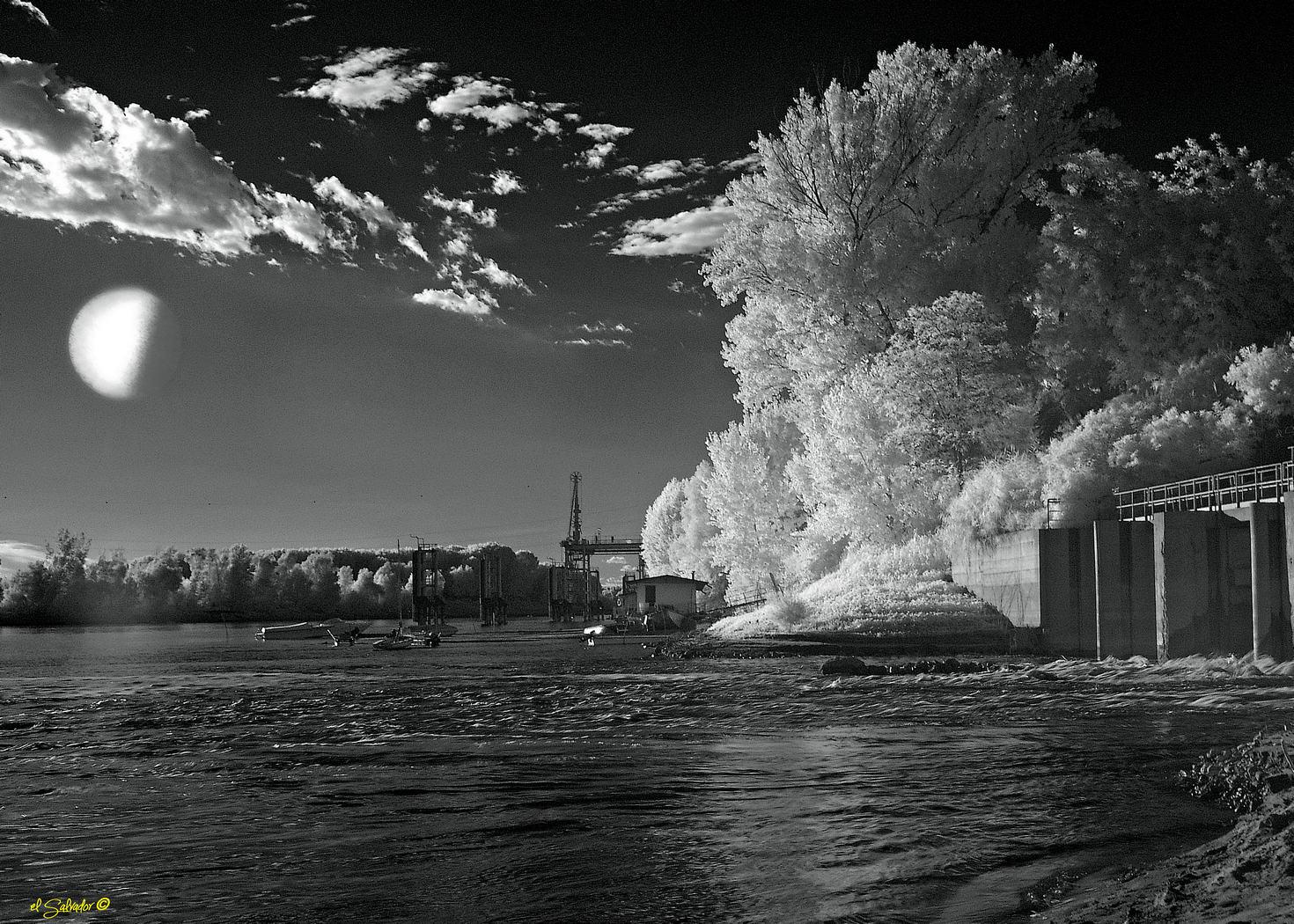 infrared intensity of nature to discharges into Po