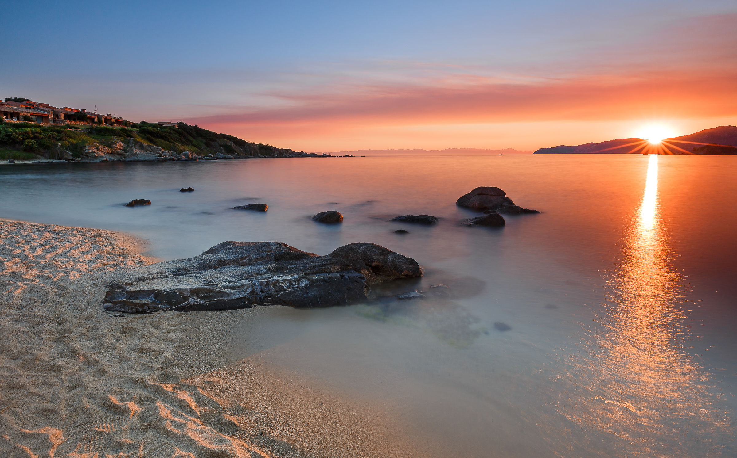 Cala Santo Stefano al tramonto