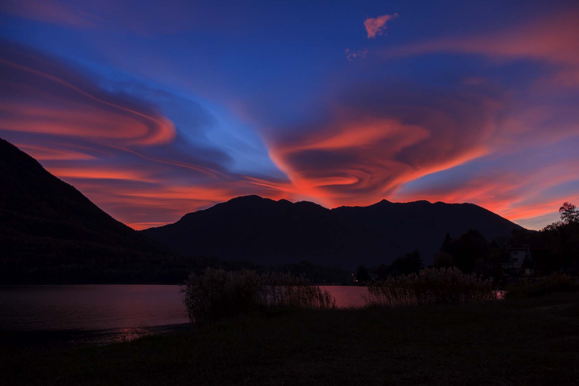 tramonto lago di mergozzo