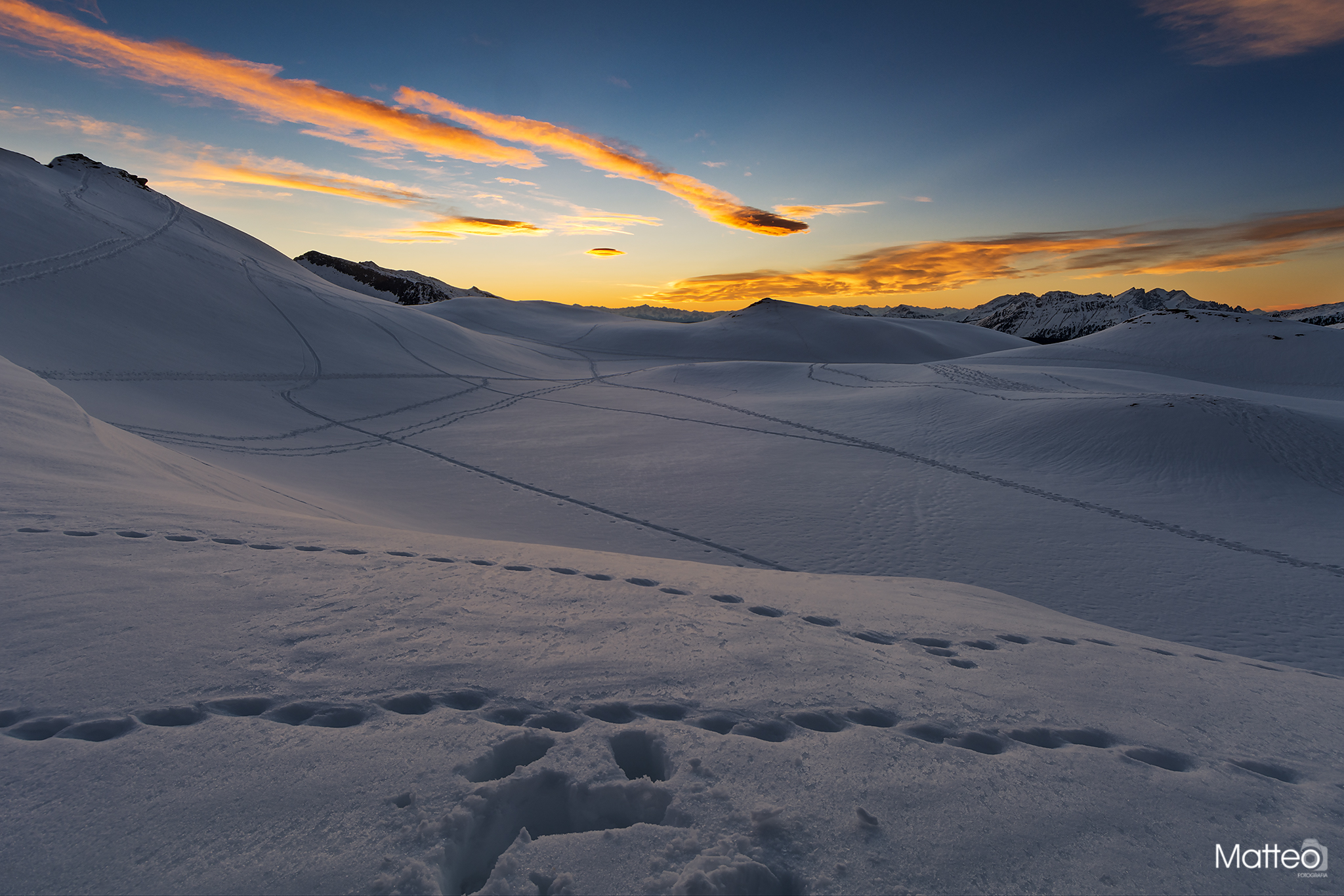 High altitude sunset