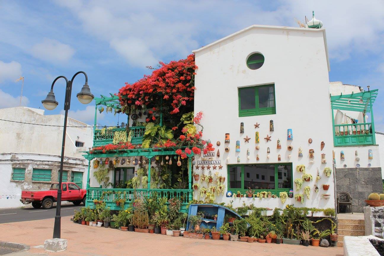 colorful house with flowers