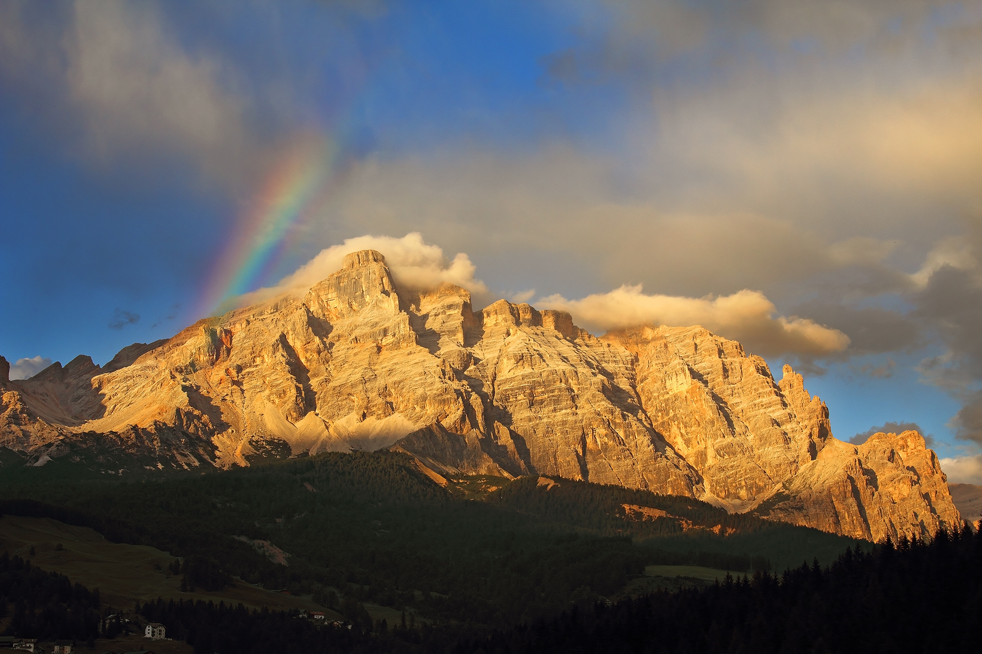 The Holy Cross is illuminated by immense ...