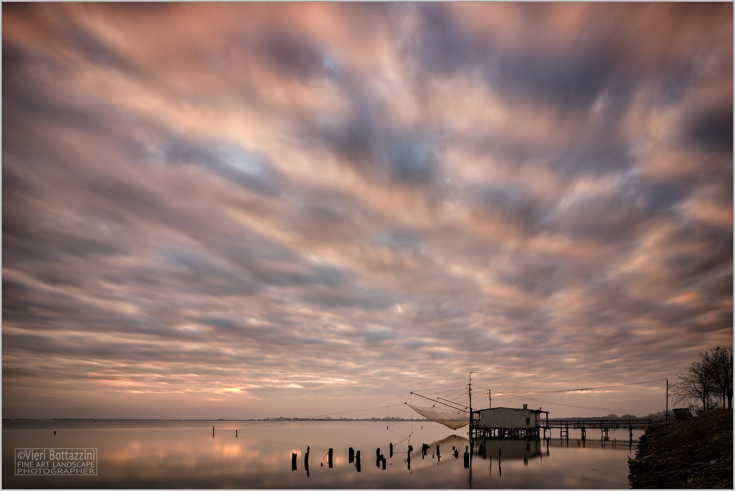 Spectacular sunrise at Comacchio