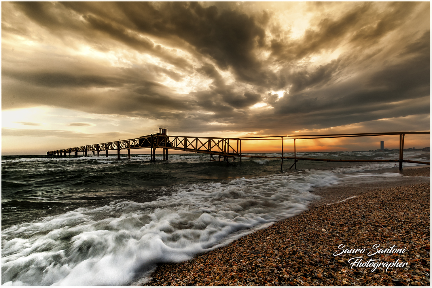 Cervia sunrise cut .. autumn sea