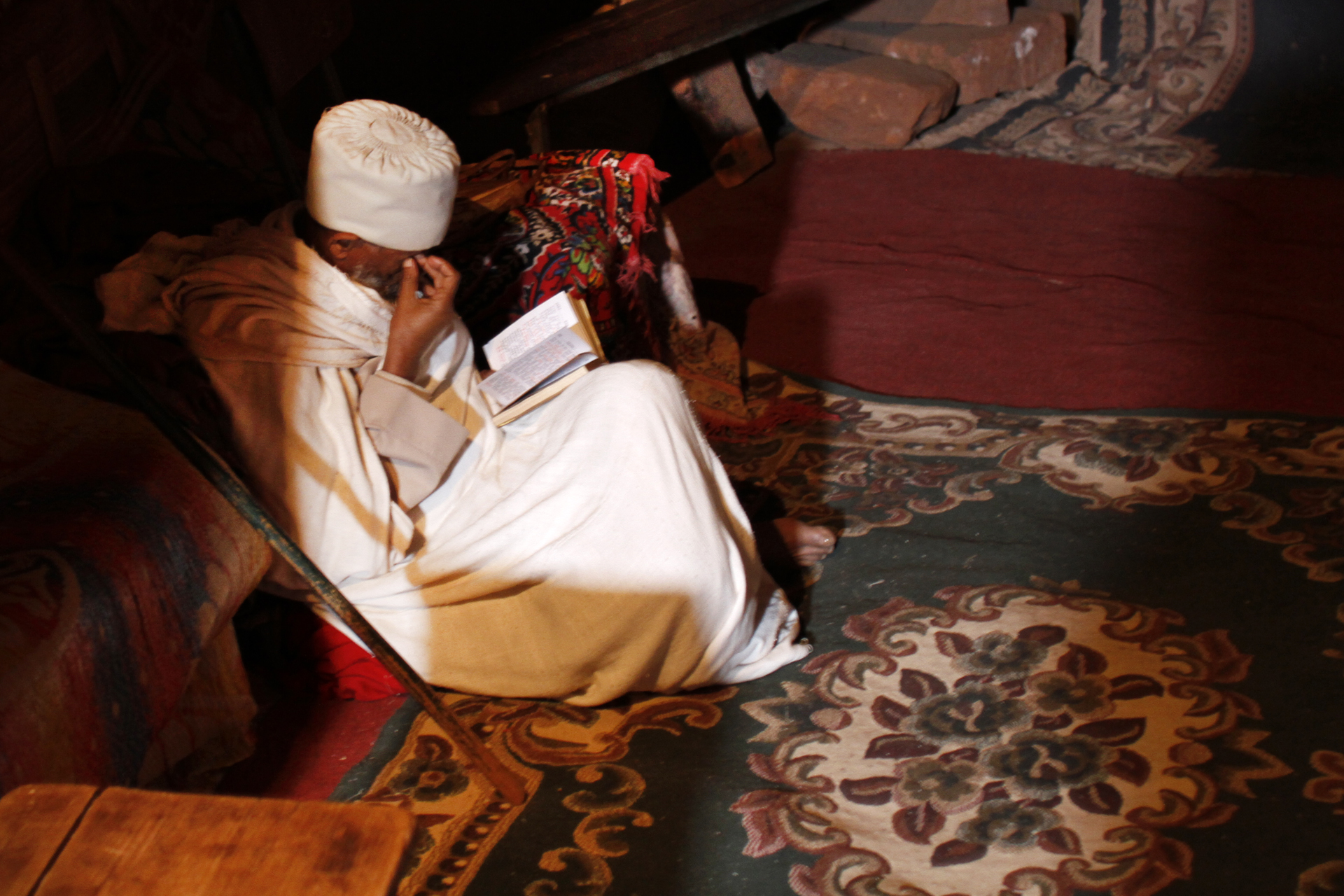 Priest in contemplation