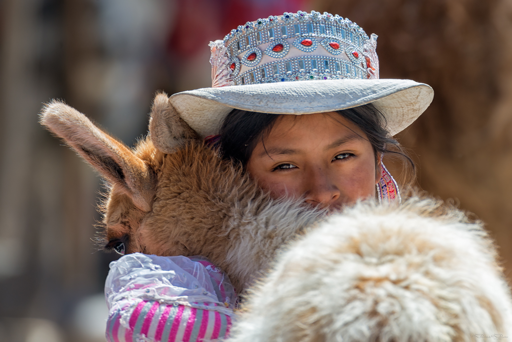 Peruvian girl in traditional clothes