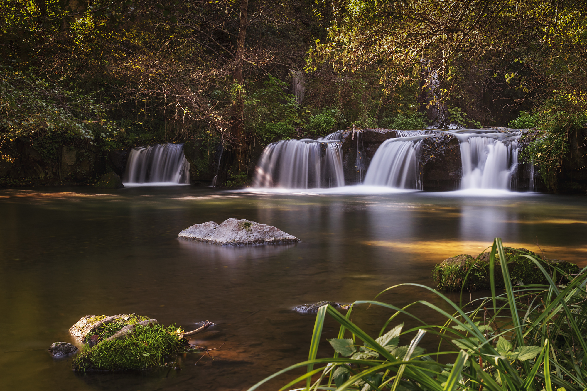 Reflected waterfalls