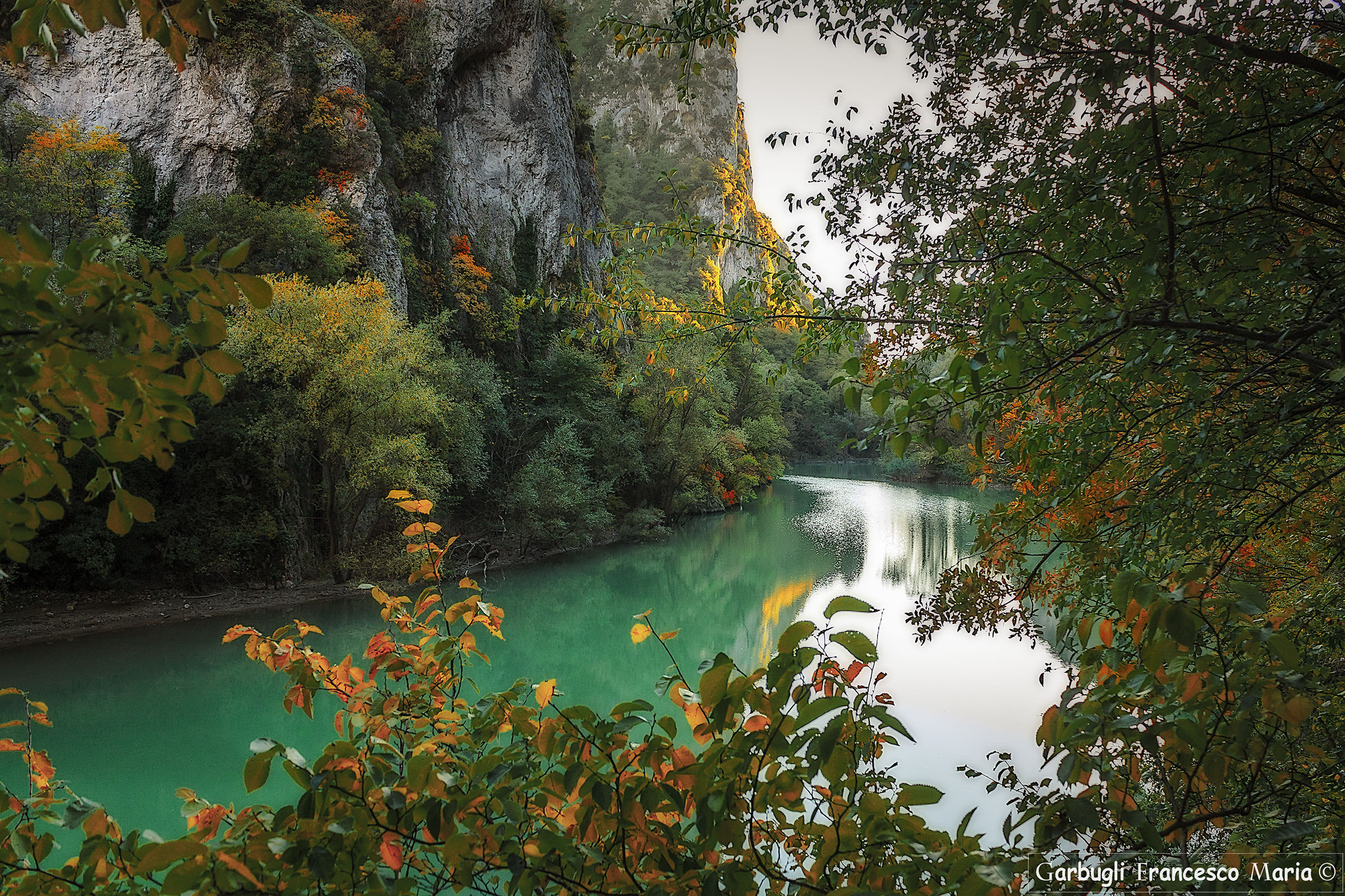 In the middle of the throat