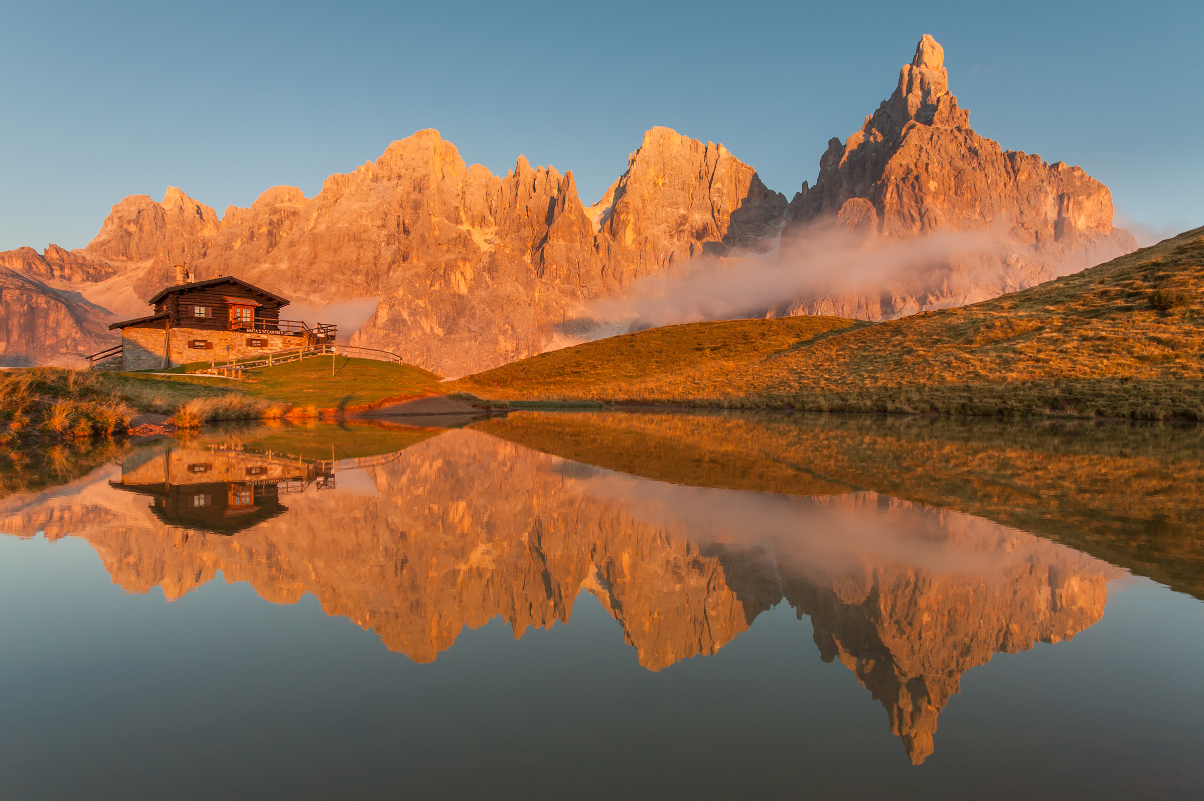 Baita segantini al tramonto