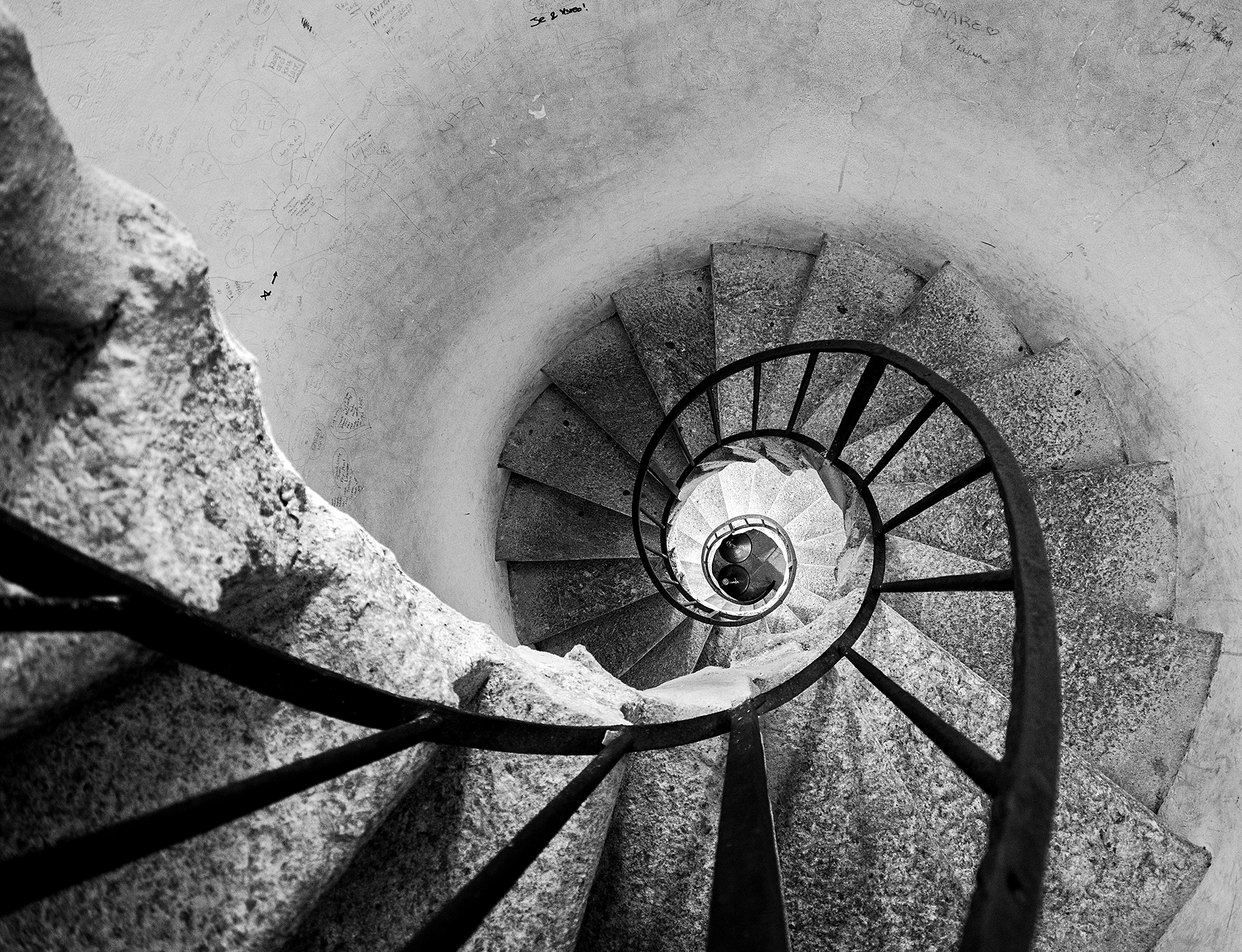 Spiral staircases. Basilica of Superga Torino